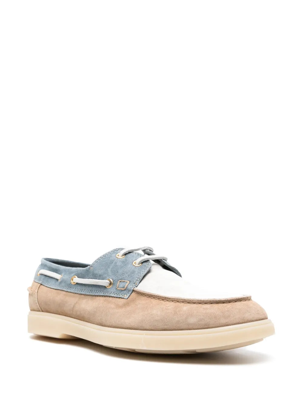 Eleventy panelled suede boat loafers
