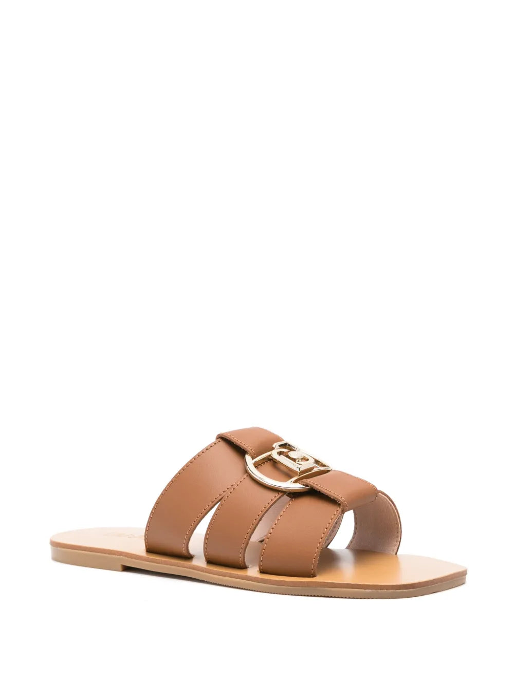 LIU JO logo-plaque leather slides