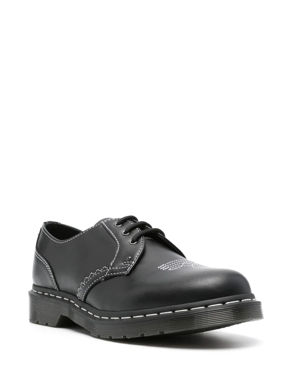 Dr. Martens contrast-stitching leather derby shoes