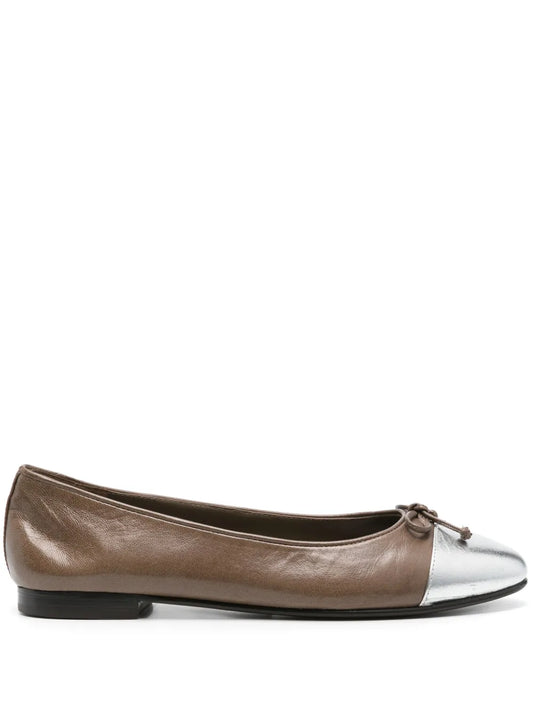 Tory Burch bow-detail leather ballerina shoes