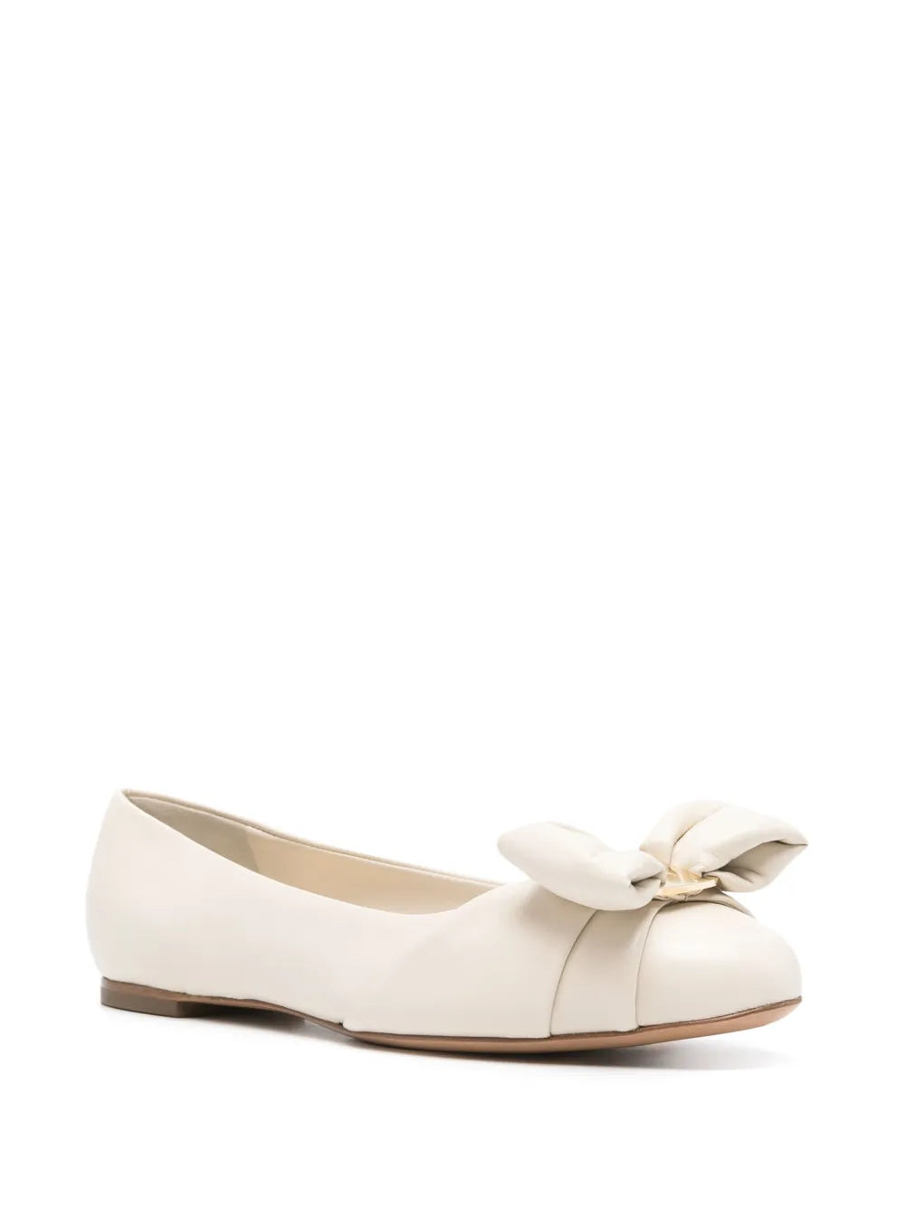 Ferragamo Varina leather ballerina shoes