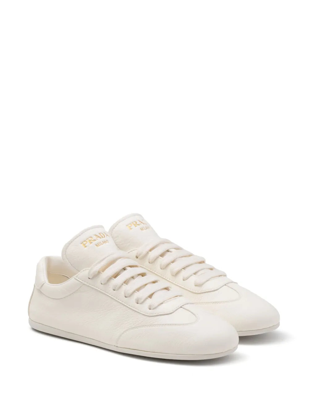Prada logo-print leather sneakers