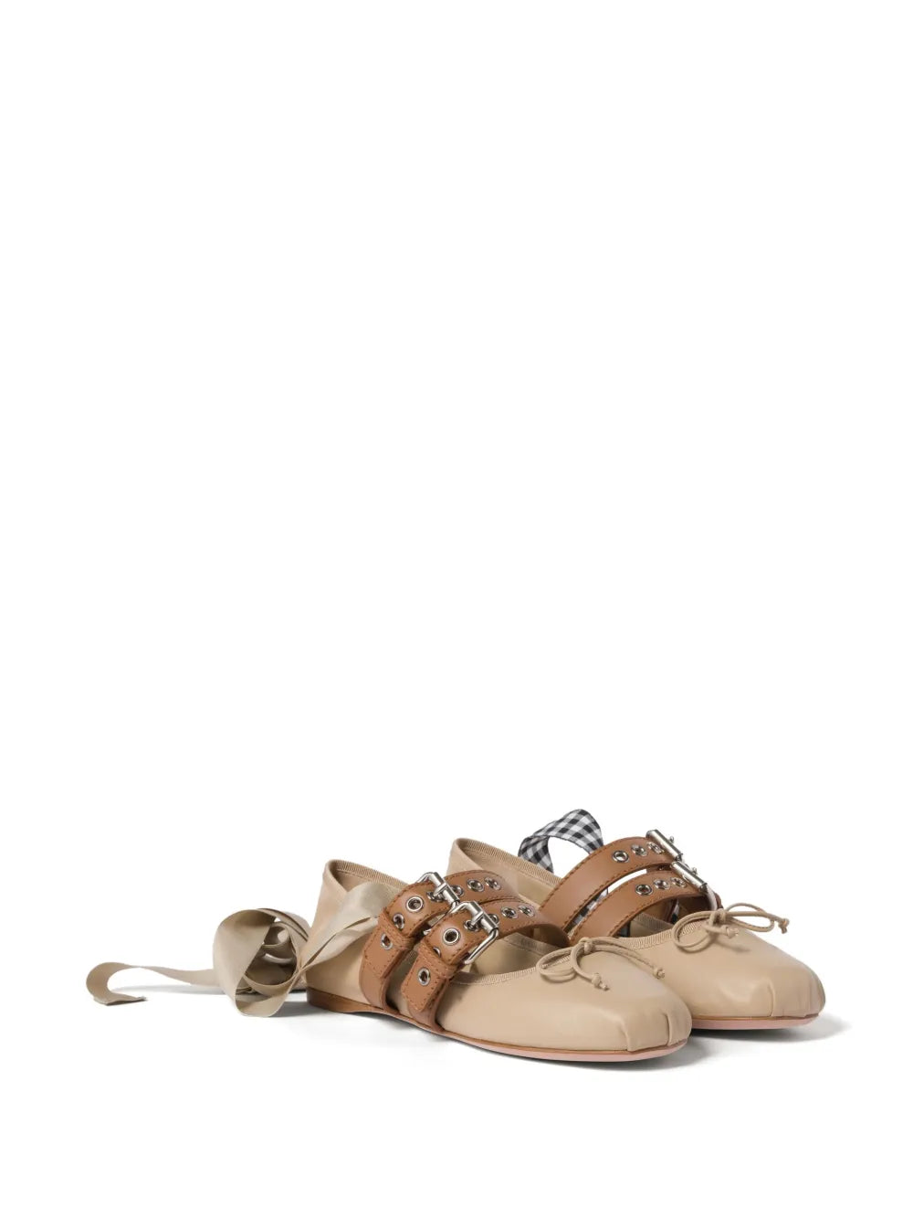 Miu Miu buckled ballet pumps