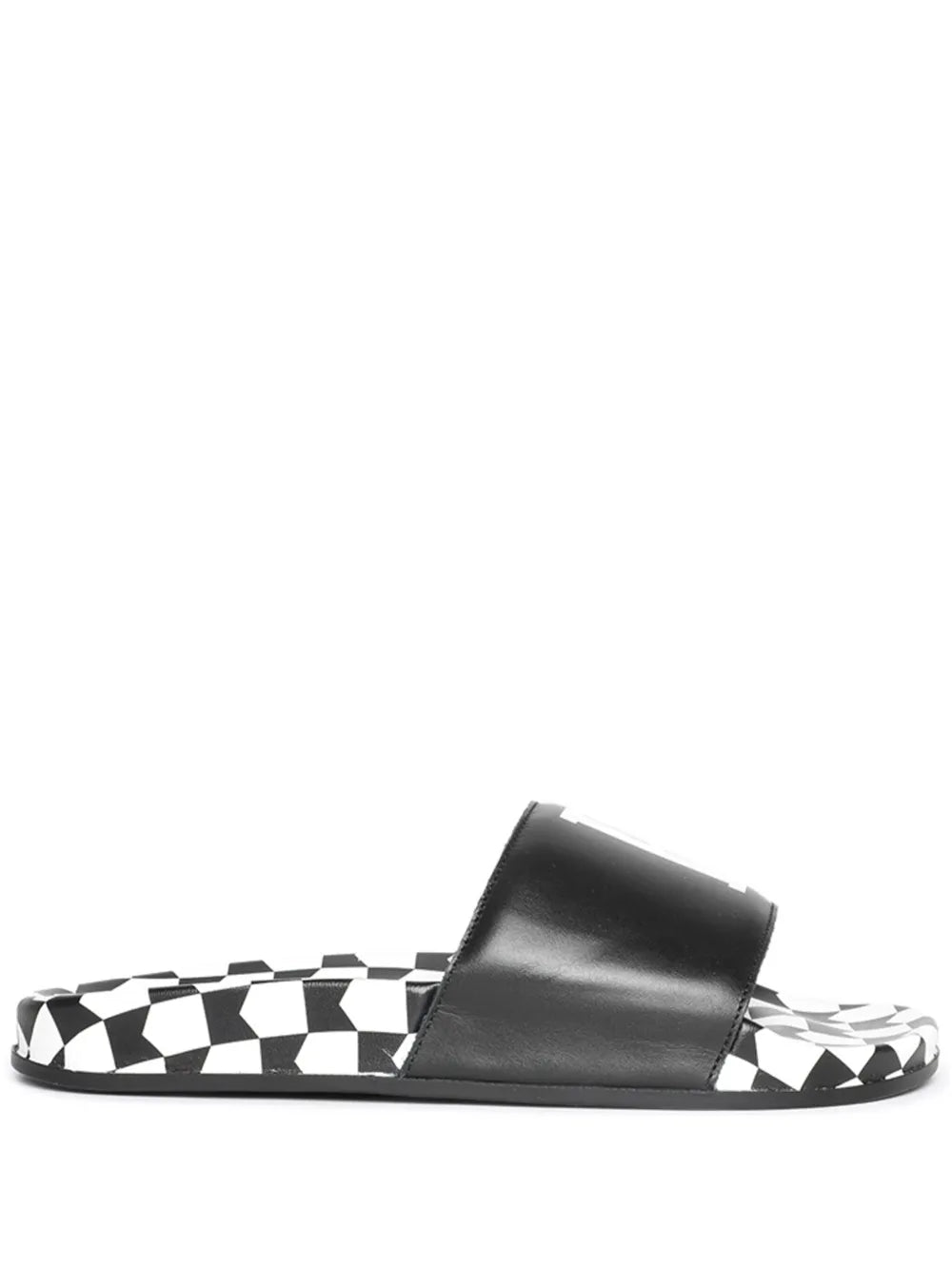 RHUDE logo-print leather slides