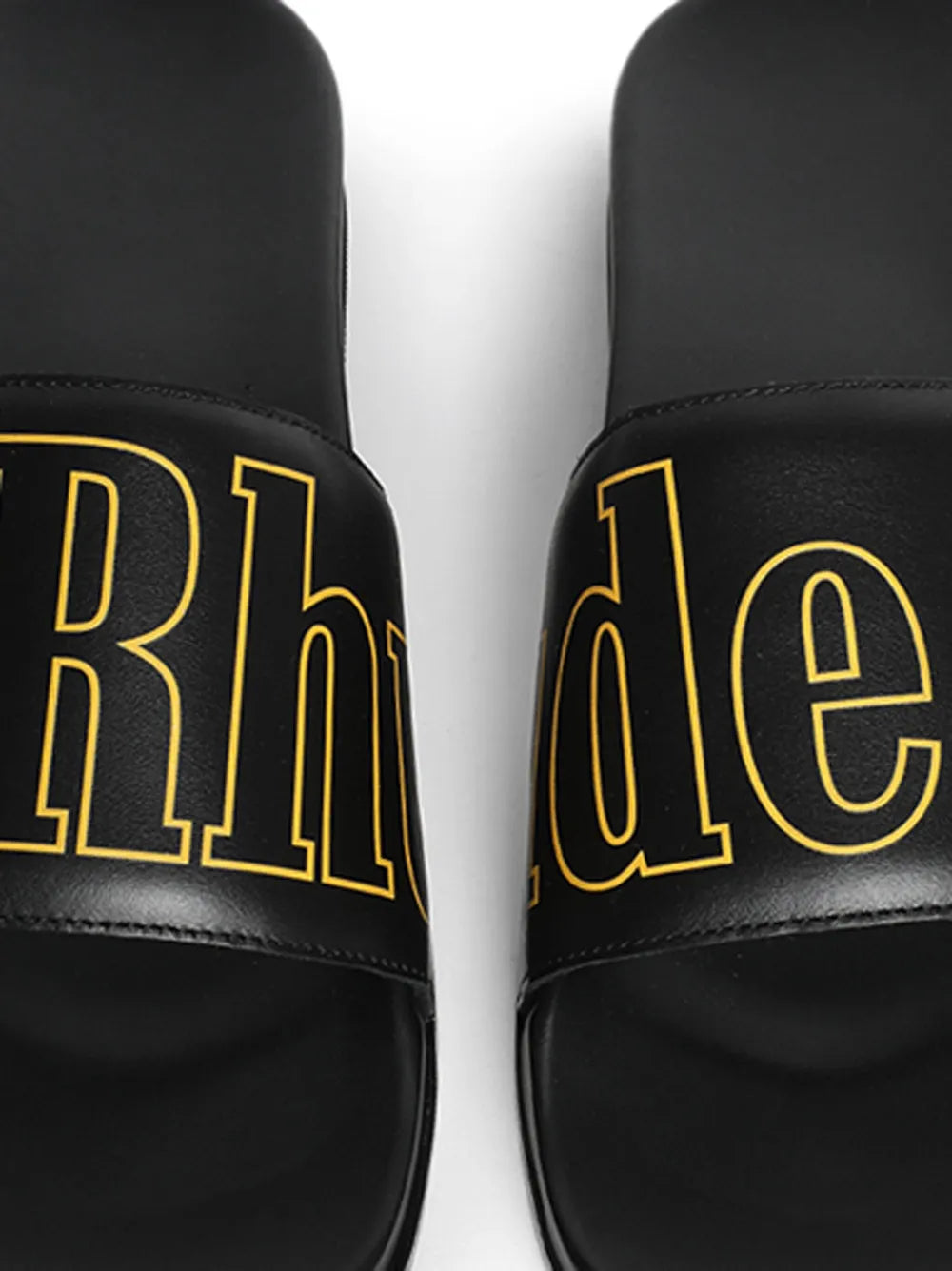 RHUDE logo-print leather slides