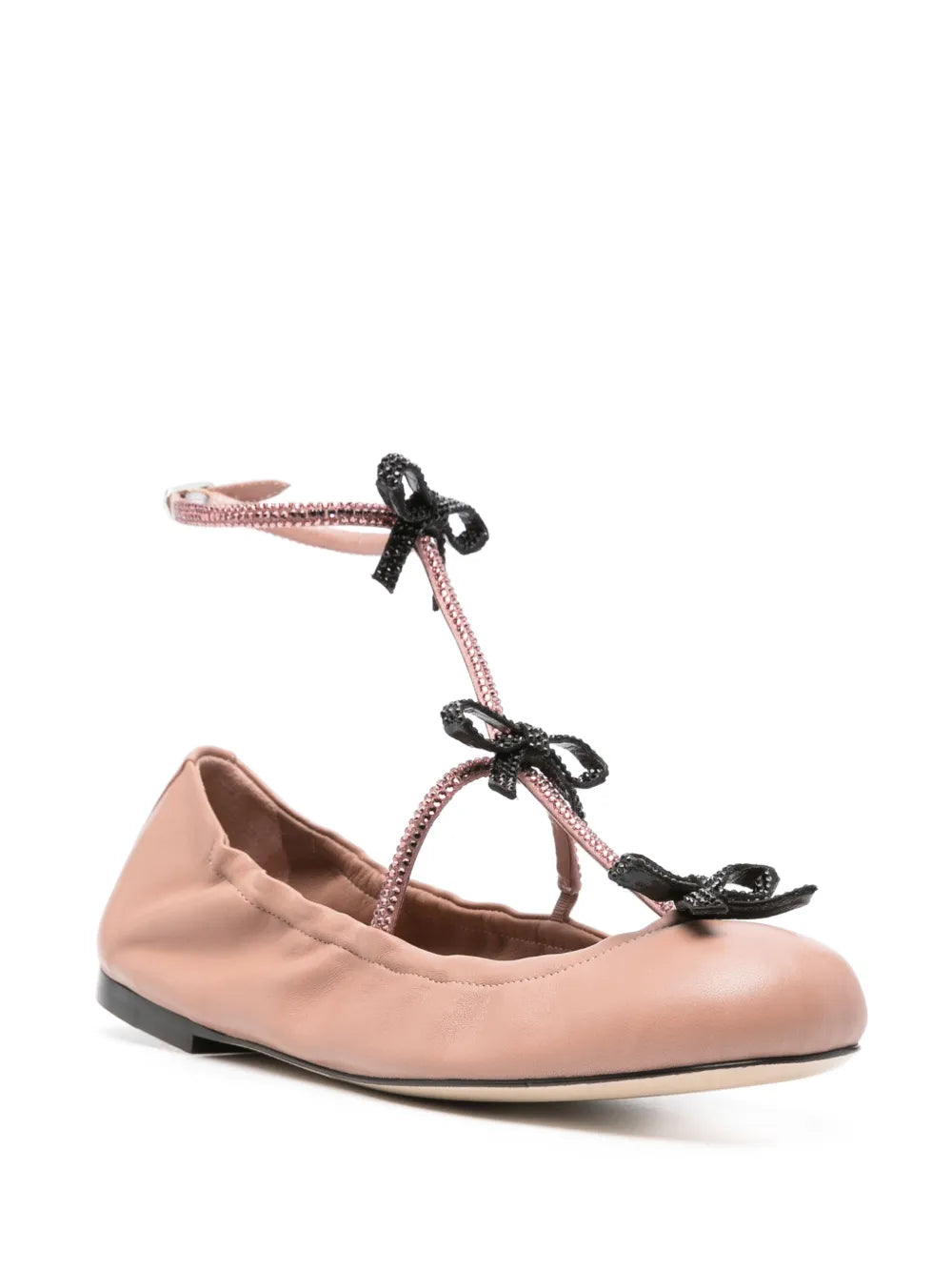 René Caovilla Caterina leather ballerina shoes