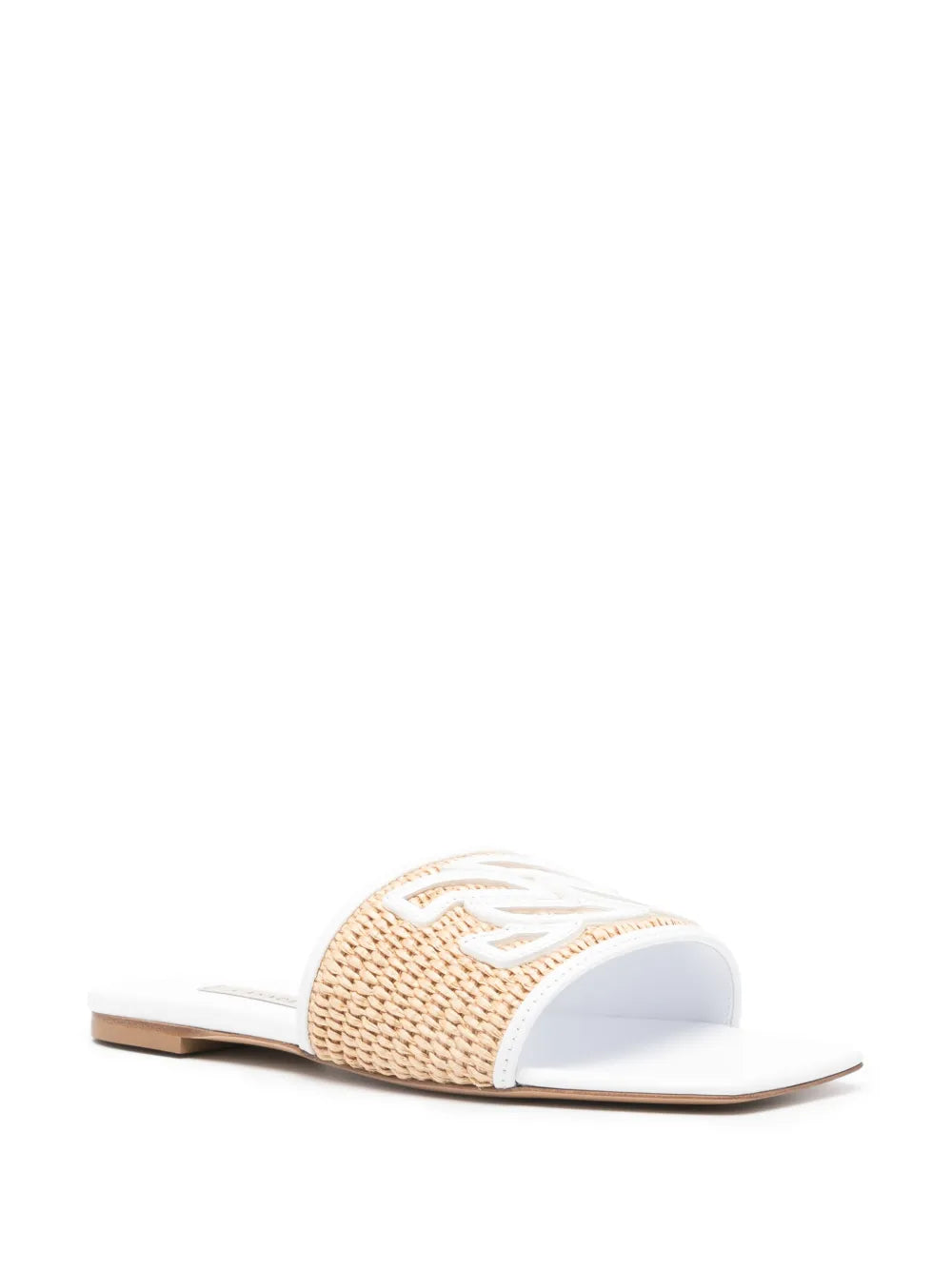 Casadei Portofino woven-raffia slides