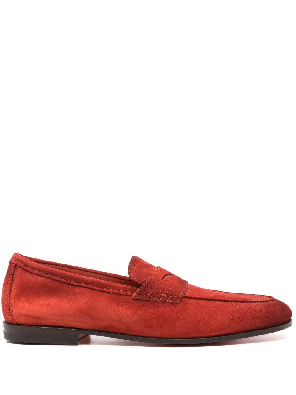 Santoni penny-slot suede loafers