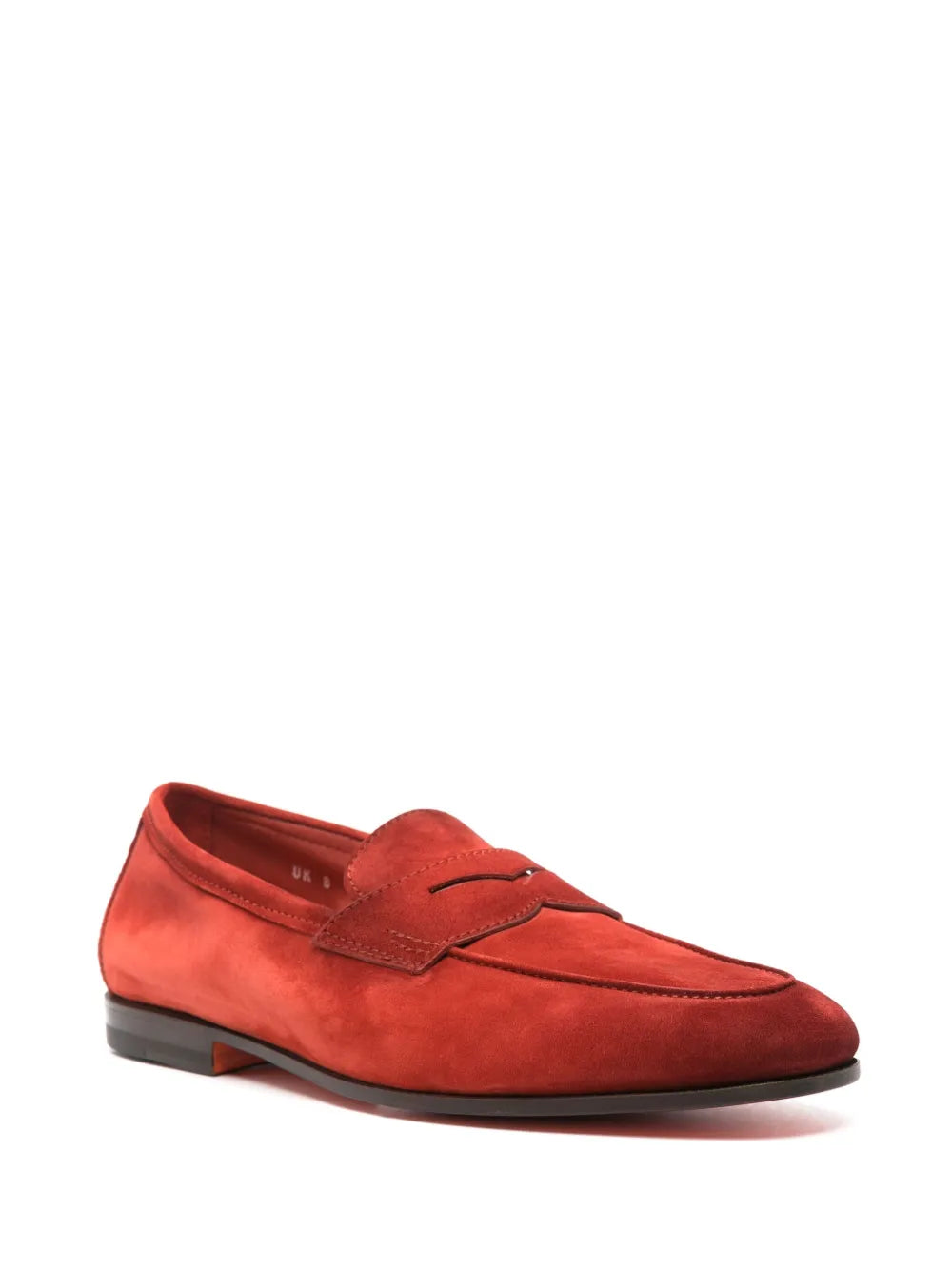 Santoni penny-slot suede loafers