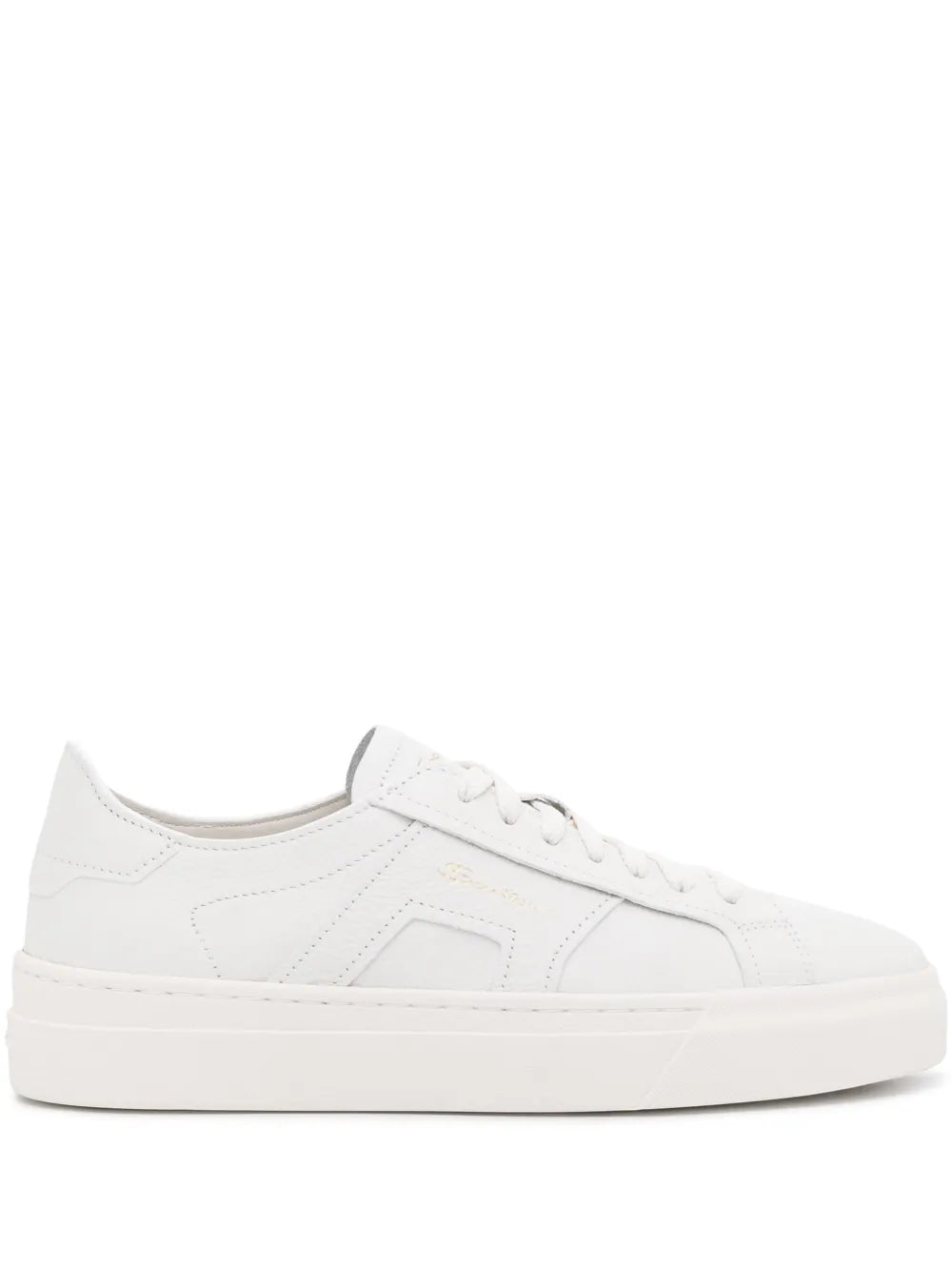 Santoni panelled leather sneakers