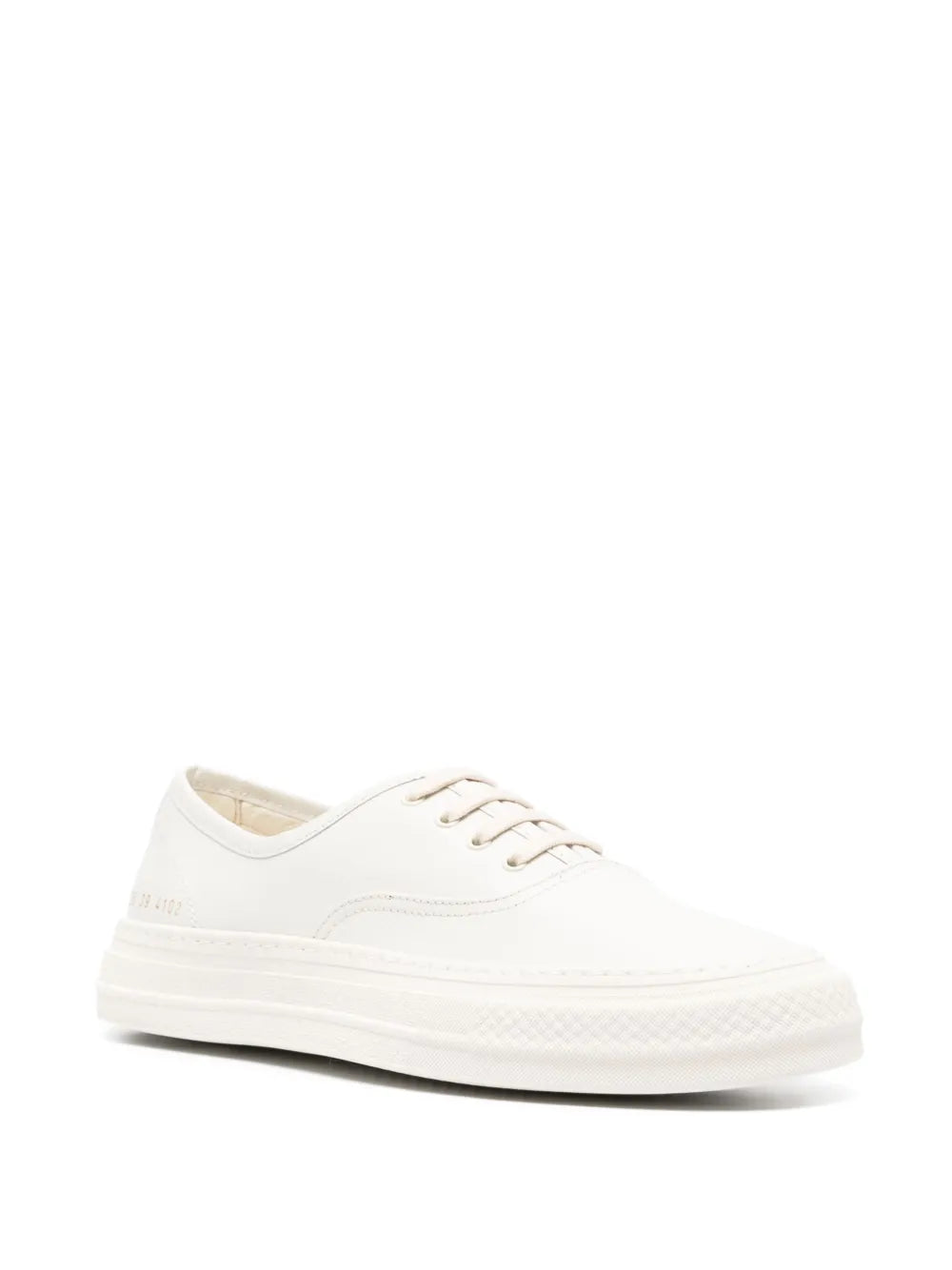Common Projects logo-print leather sneakers