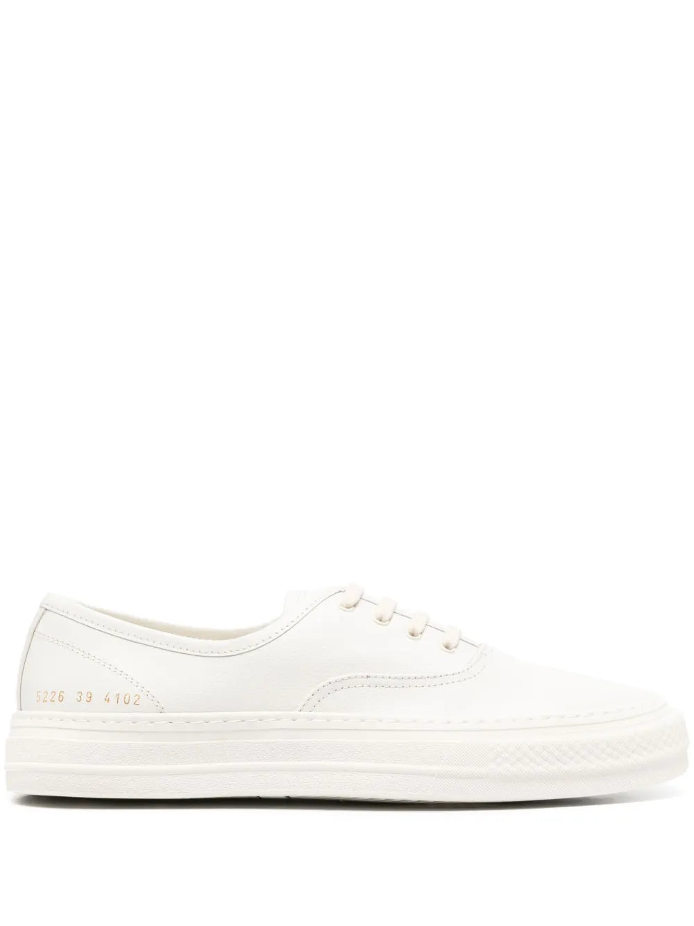 Common Projects logo-print leather sneakers