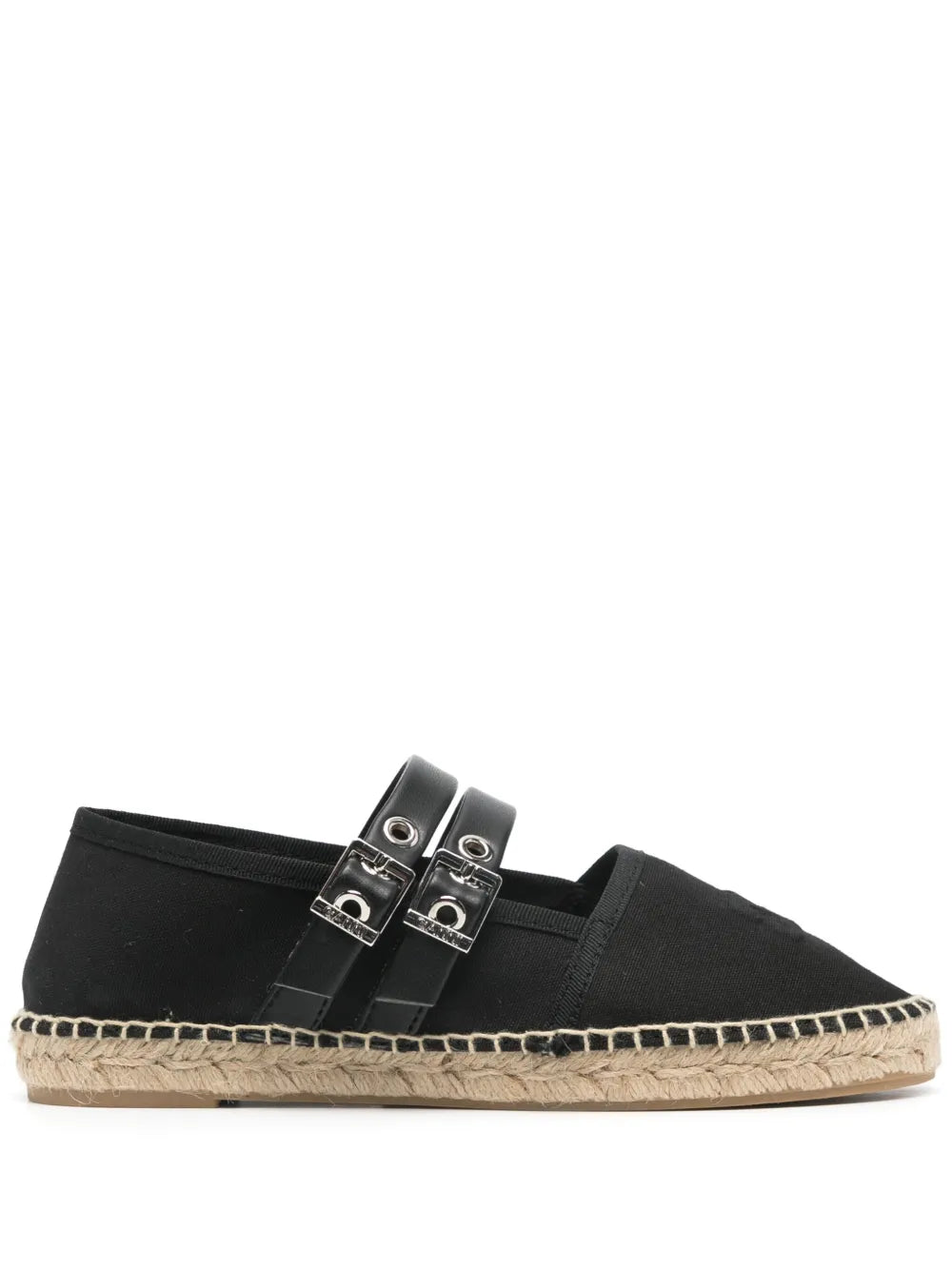 GANNI logo-embossed espadrilles