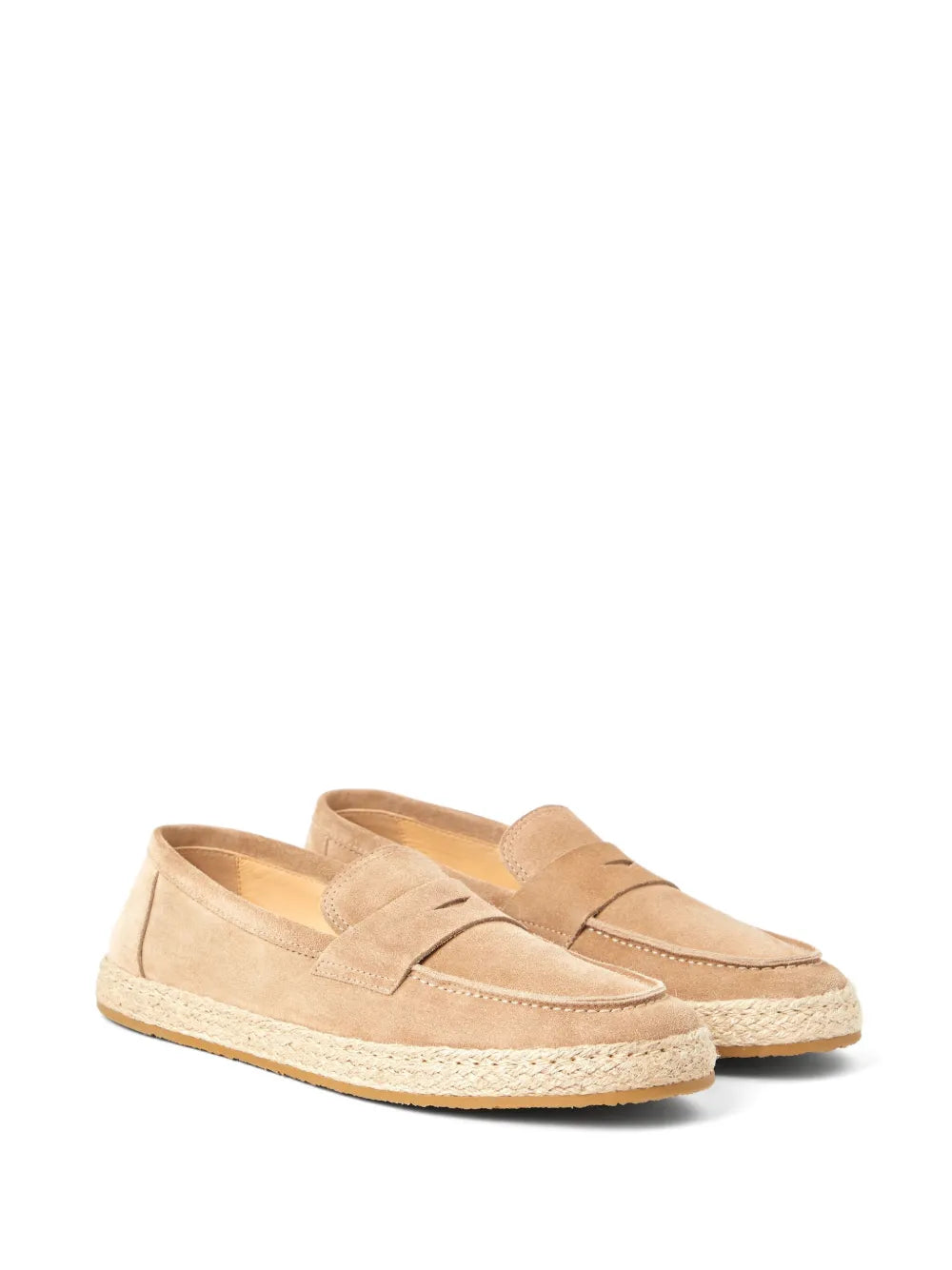 Brunello Cucinelli penny-slot suede espadrilles