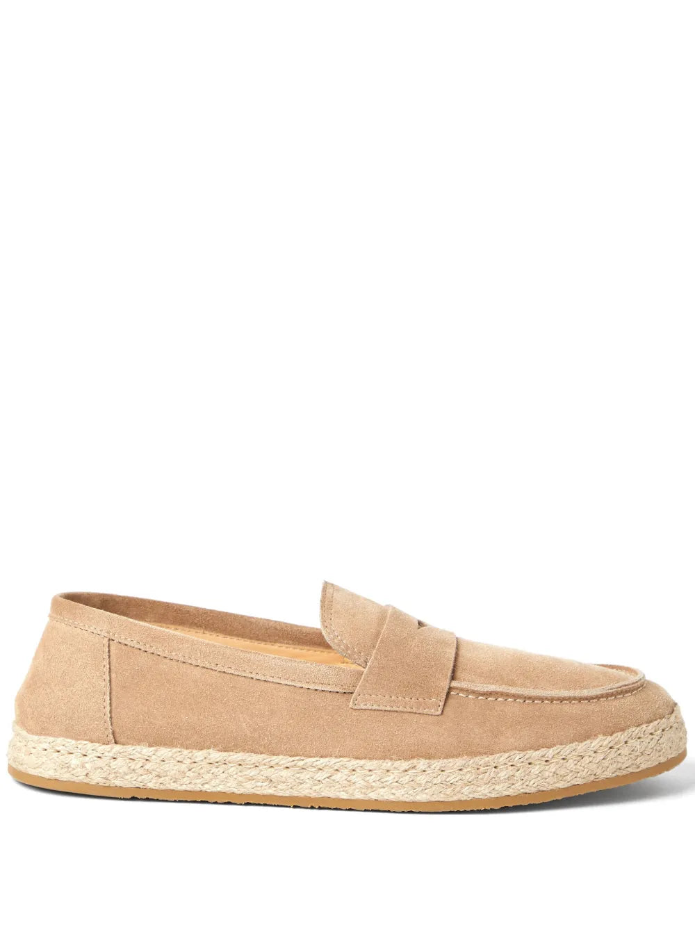 Brunello Cucinelli penny-slot suede espadrilles