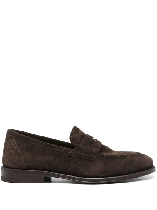 Henderson Baracco penny-slot suede loafers