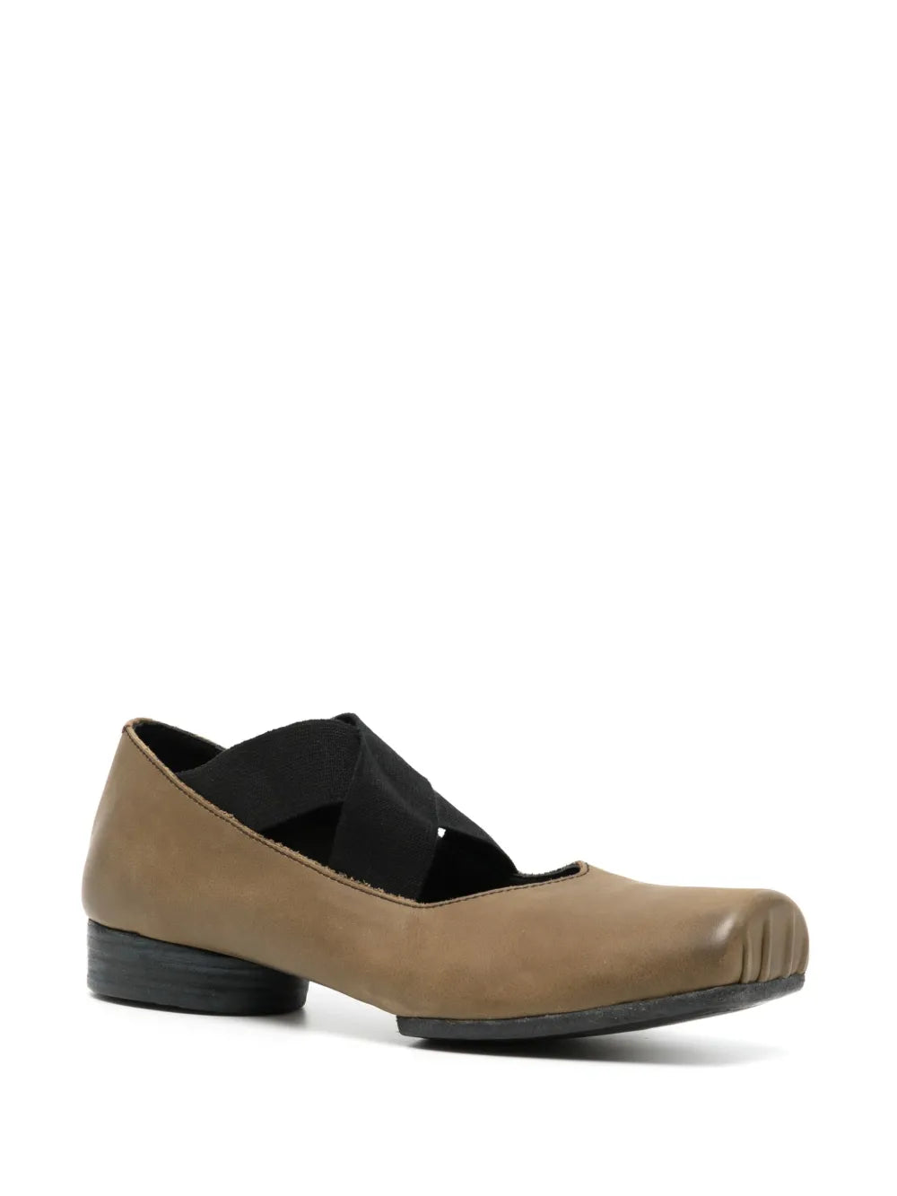 Uma Wang square-toe leather ballerina shoes