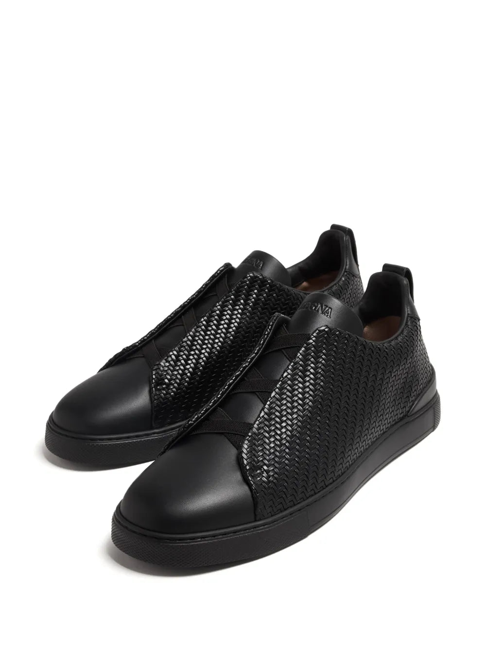 Zegna leather low top sneakers