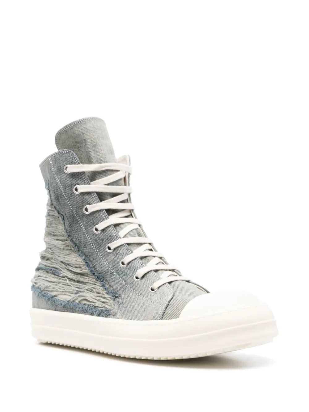 Rick Owens DRKSHDW distressed denim sneakers