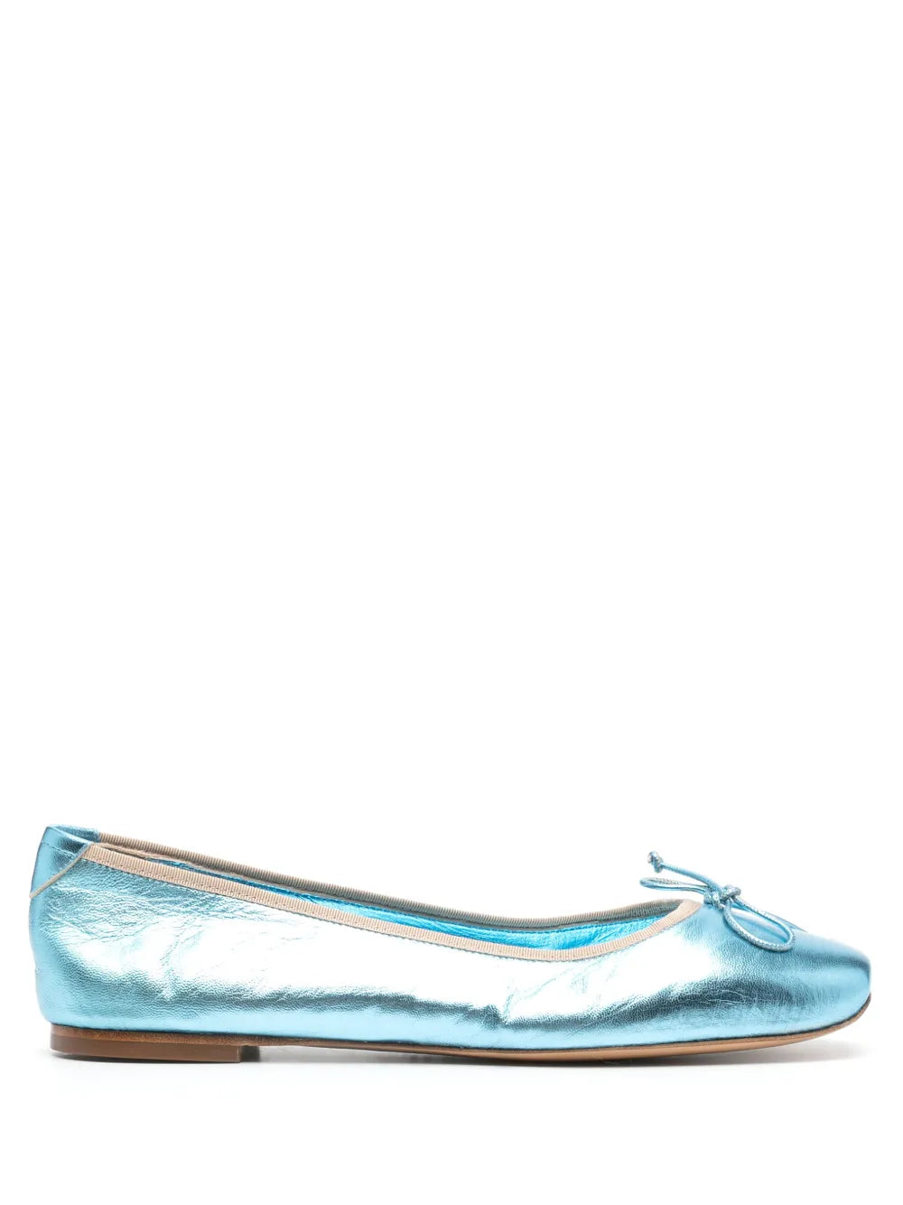 Casadei metallic leather ballerina shoes