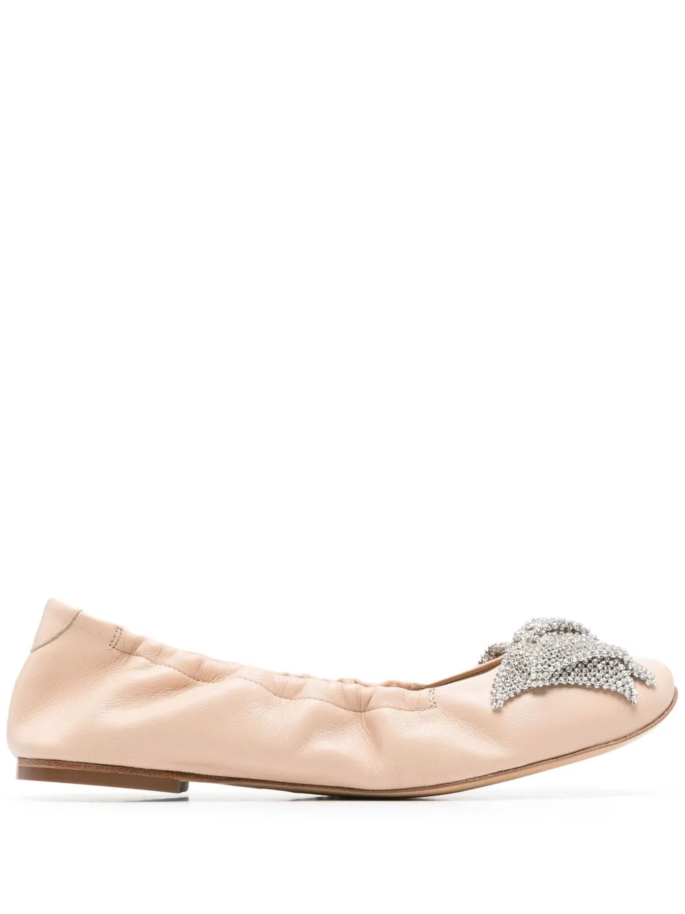 Casadei rhinestone-bow ballerina shoes