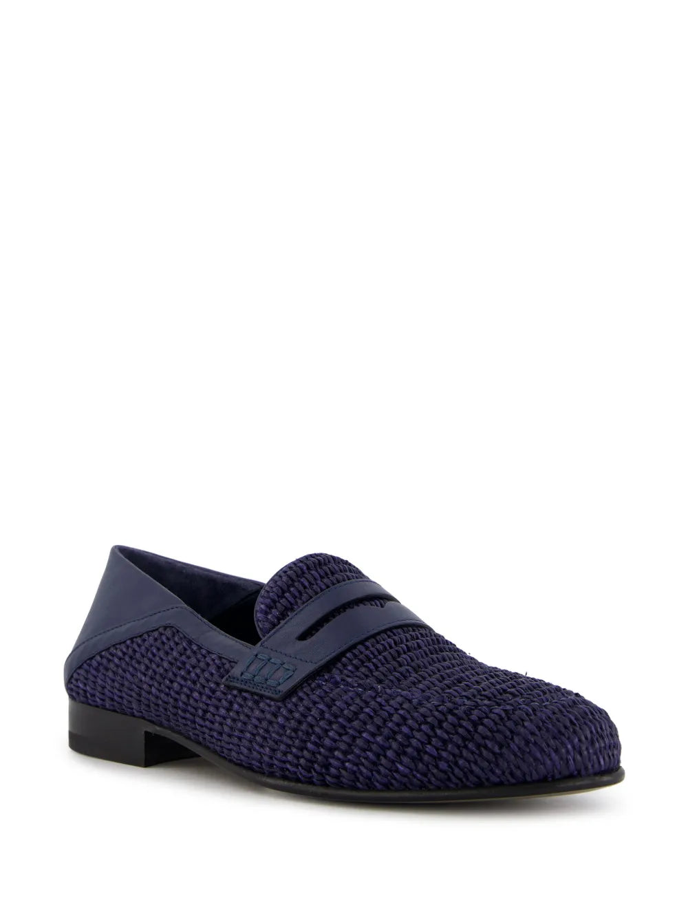 Manolo Blahnik Padstow woven-raffia loafers