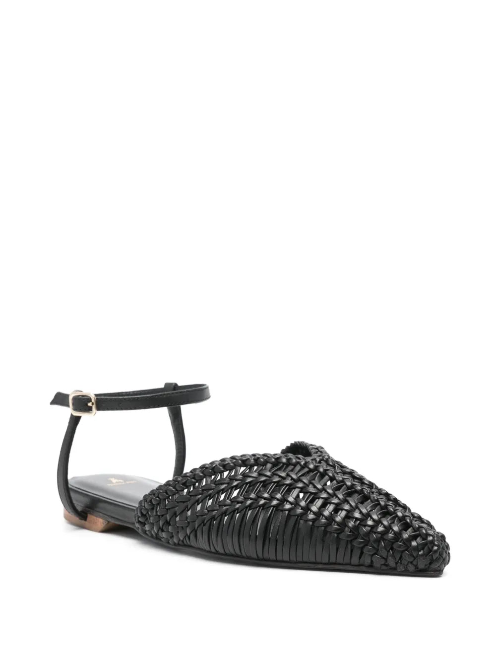 Patrizia Pepe interwoven leather ballerina shoes