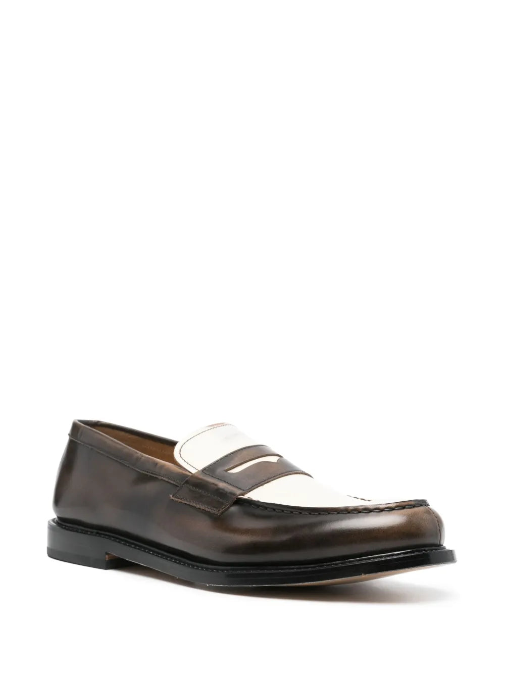 Premiata two-tone leather loafers