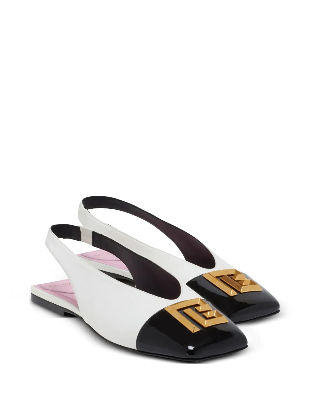 Balmain Eden leather ballerina shoes