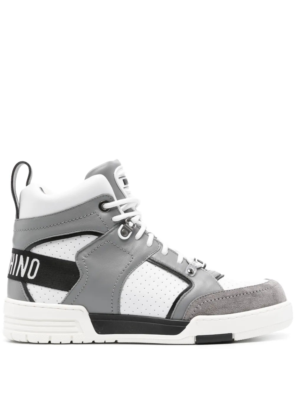 Moschino panelled high-top sneakers