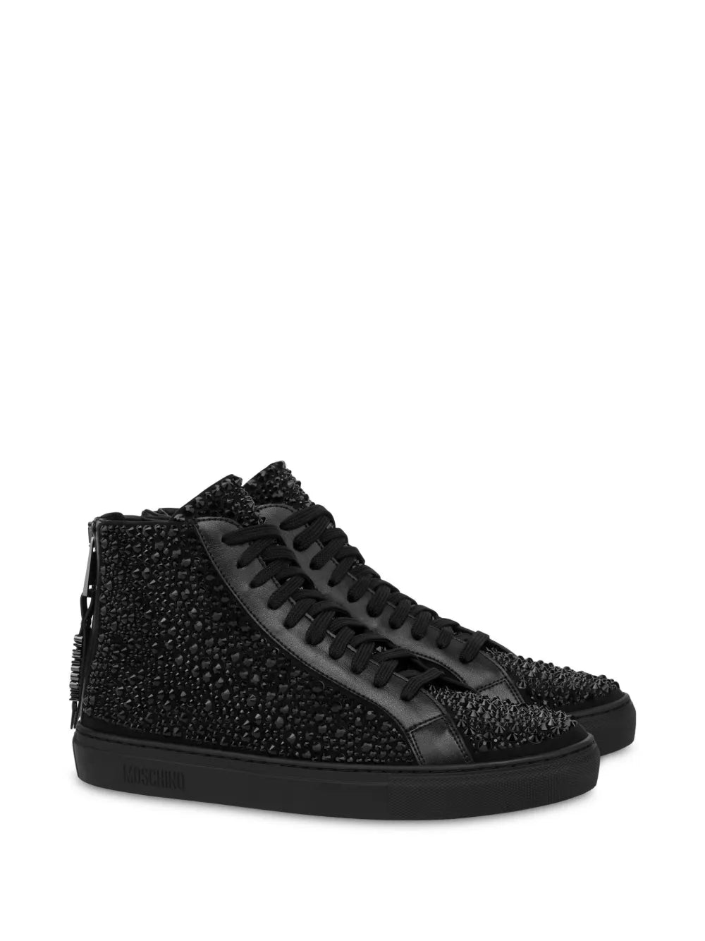 Moschino spike-stud hi-top sneakers