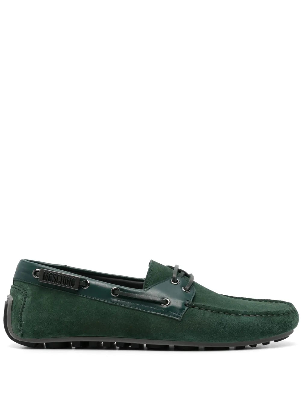Moschino logo-plaque boat shoes