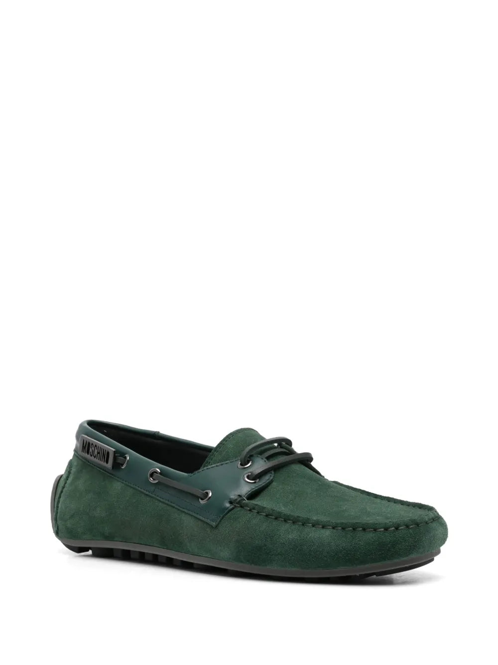 Moschino logo-plaque boat shoes