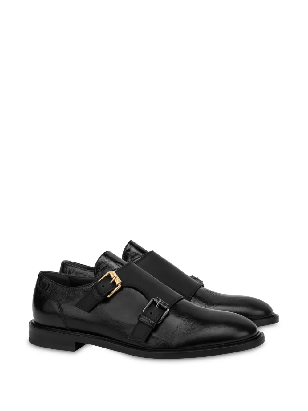 Moschino leather monk shoes