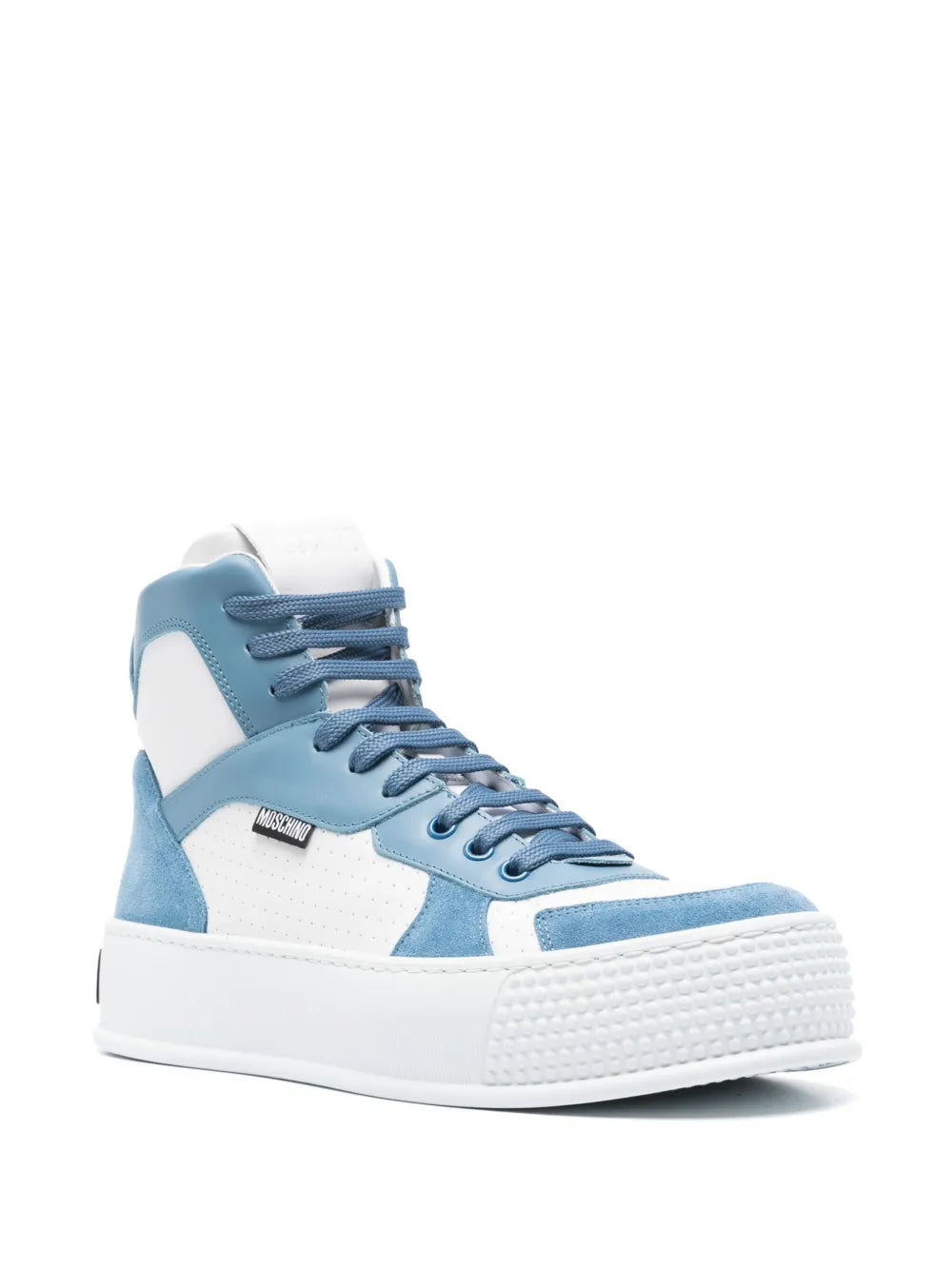 Moschino panelled high-top sneakers