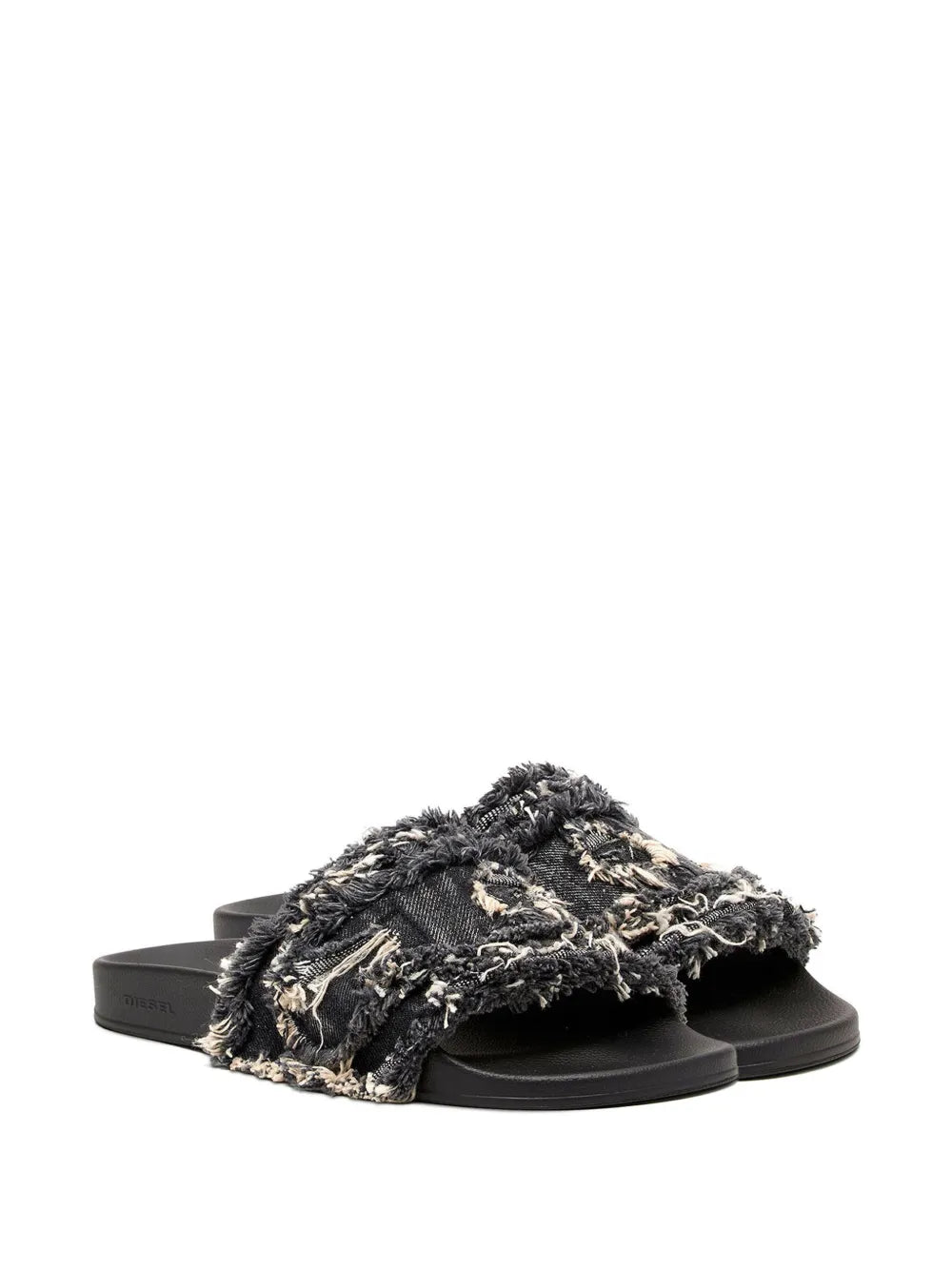 Diesel Sa fringed denim slides