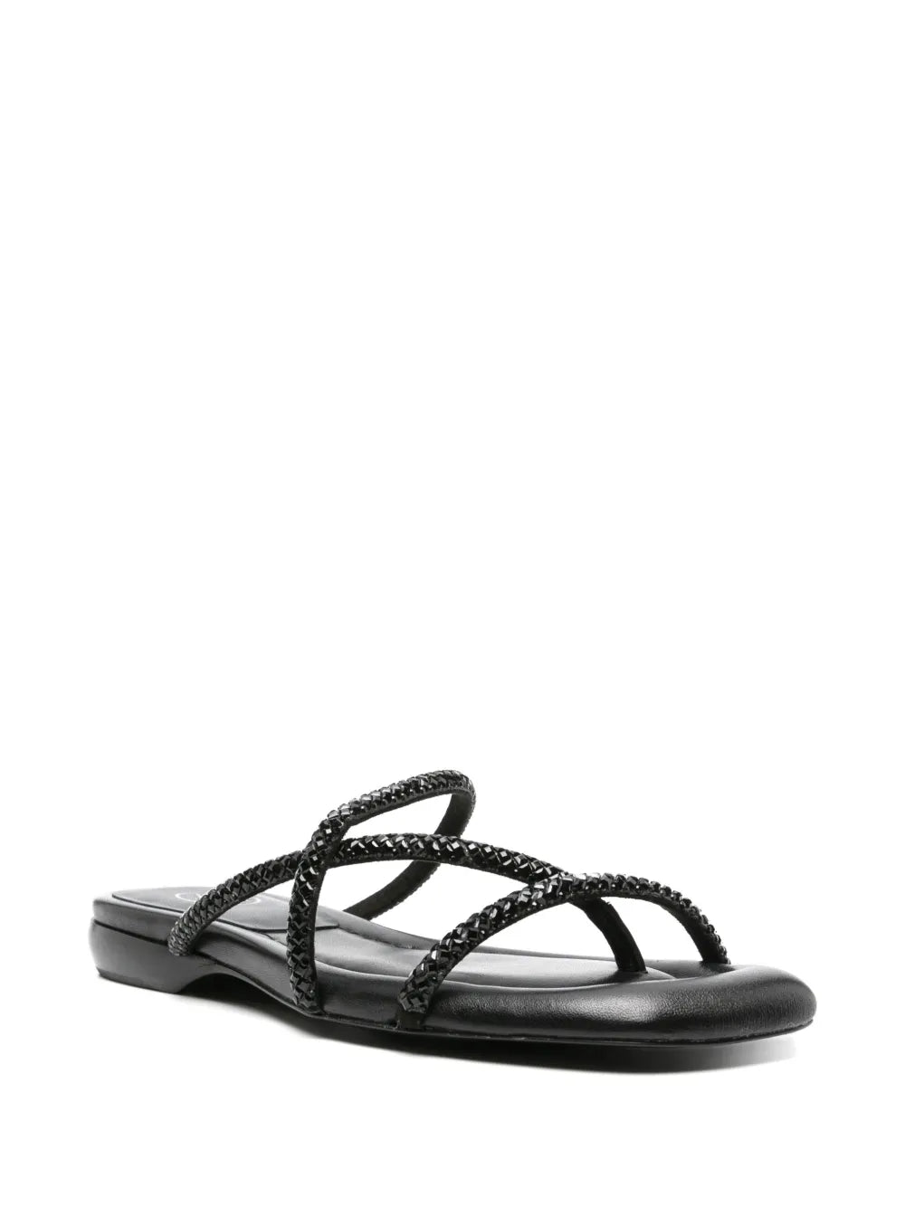 Ash Rubis crystal-embellished slides