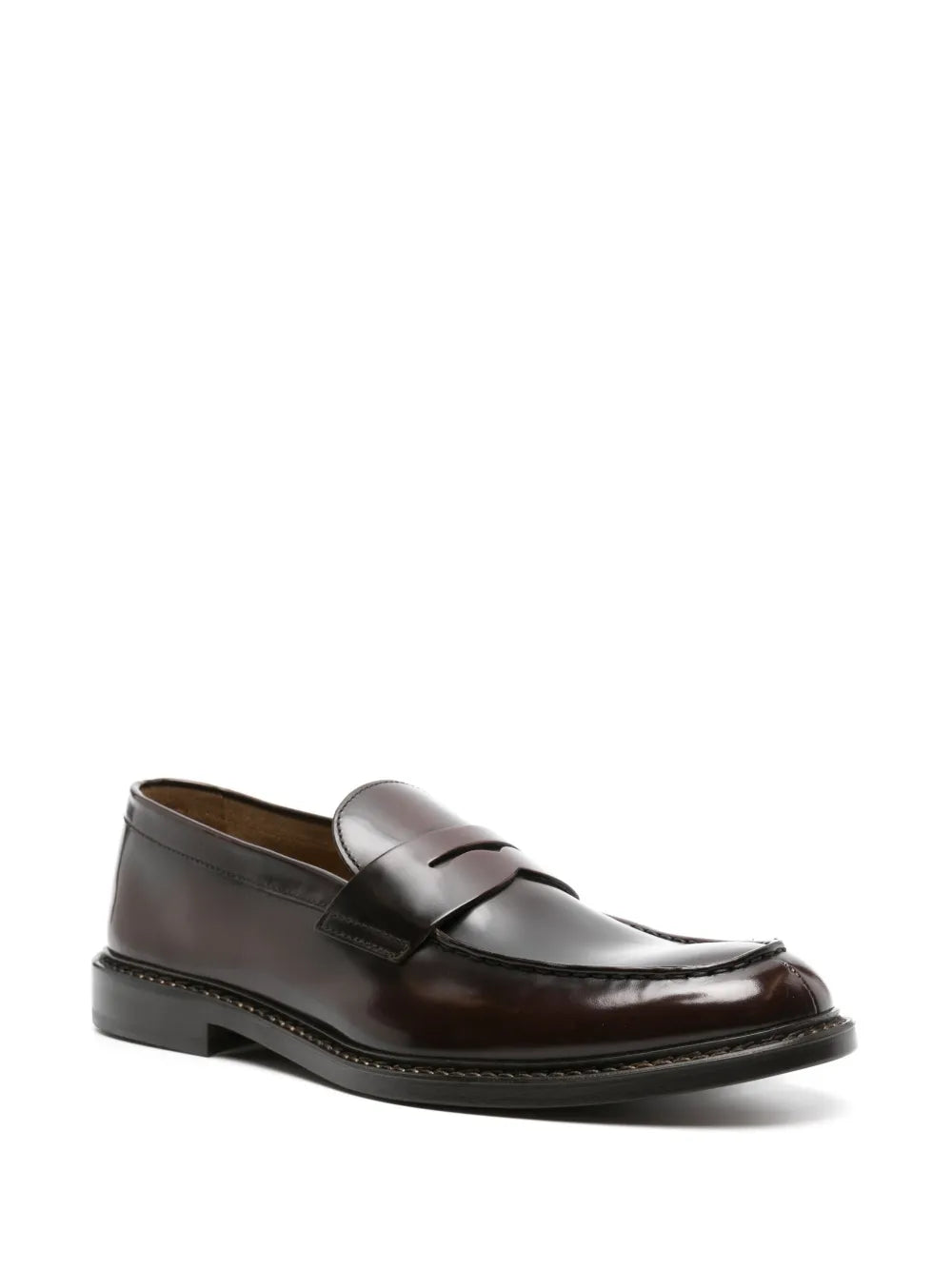Doucal's penny-slot leather loafers