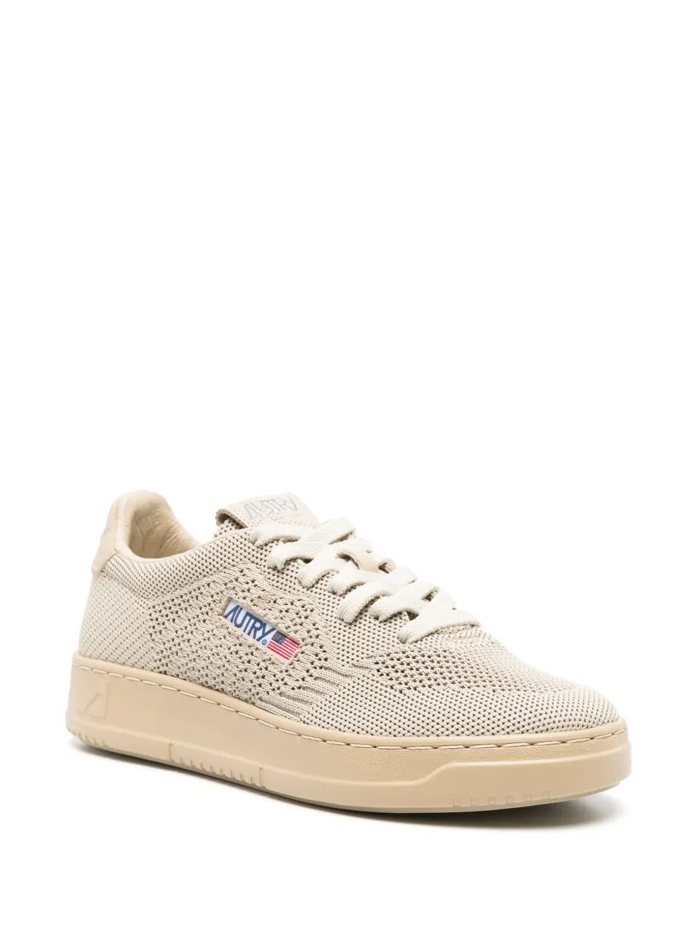Autry logo-patch open-knit sneakers