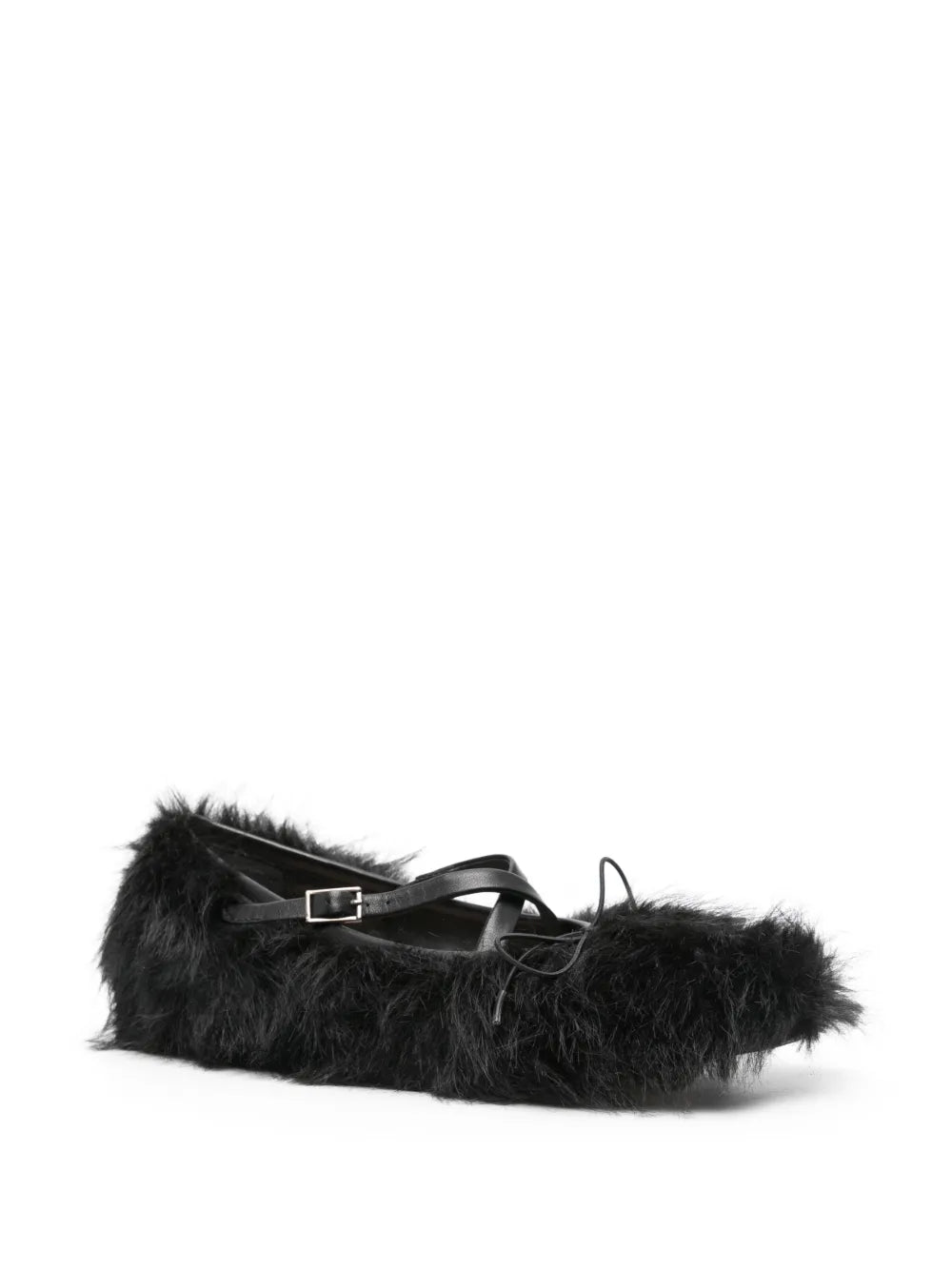 Simone Rocha faux-fur ballet flats