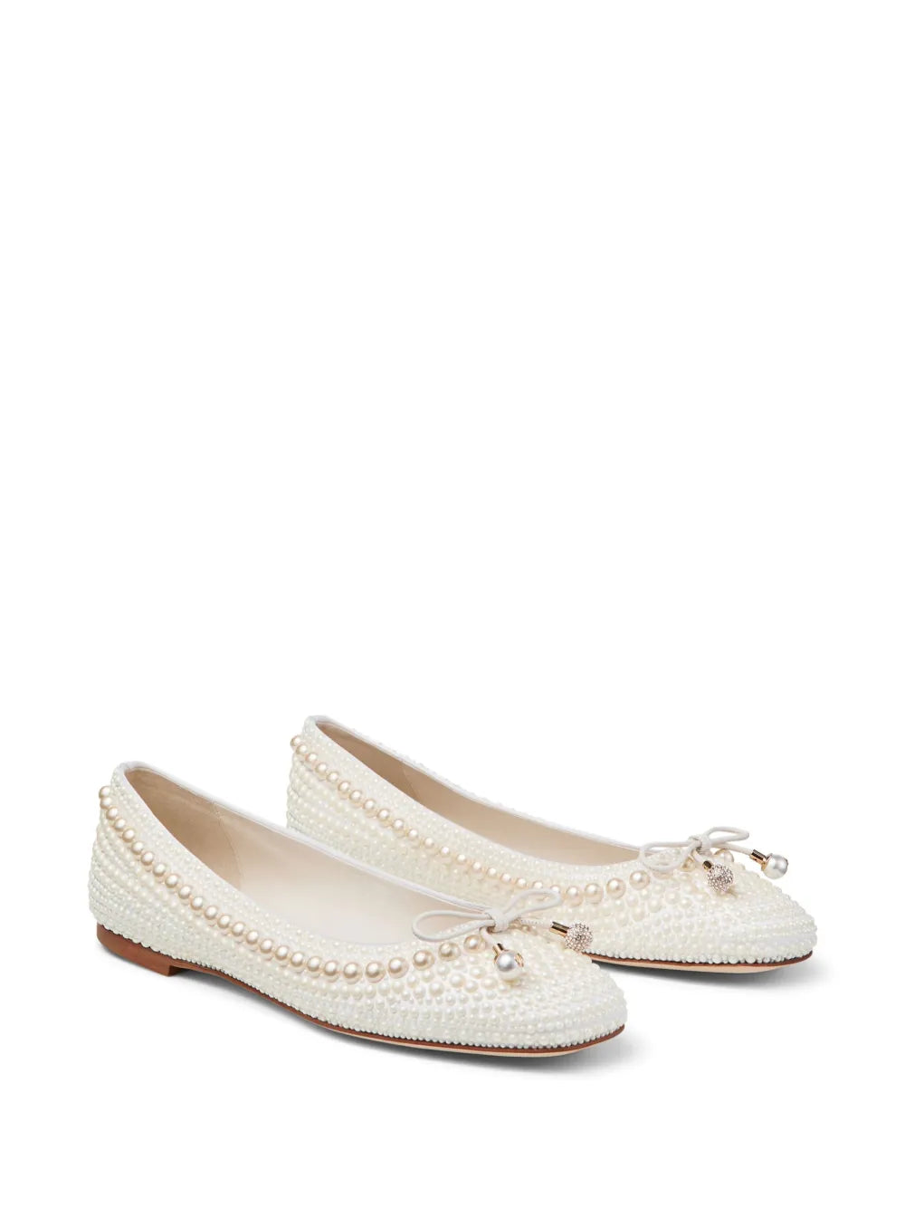 Jimmy Choo Elme pearl-embellished ballerina shoes