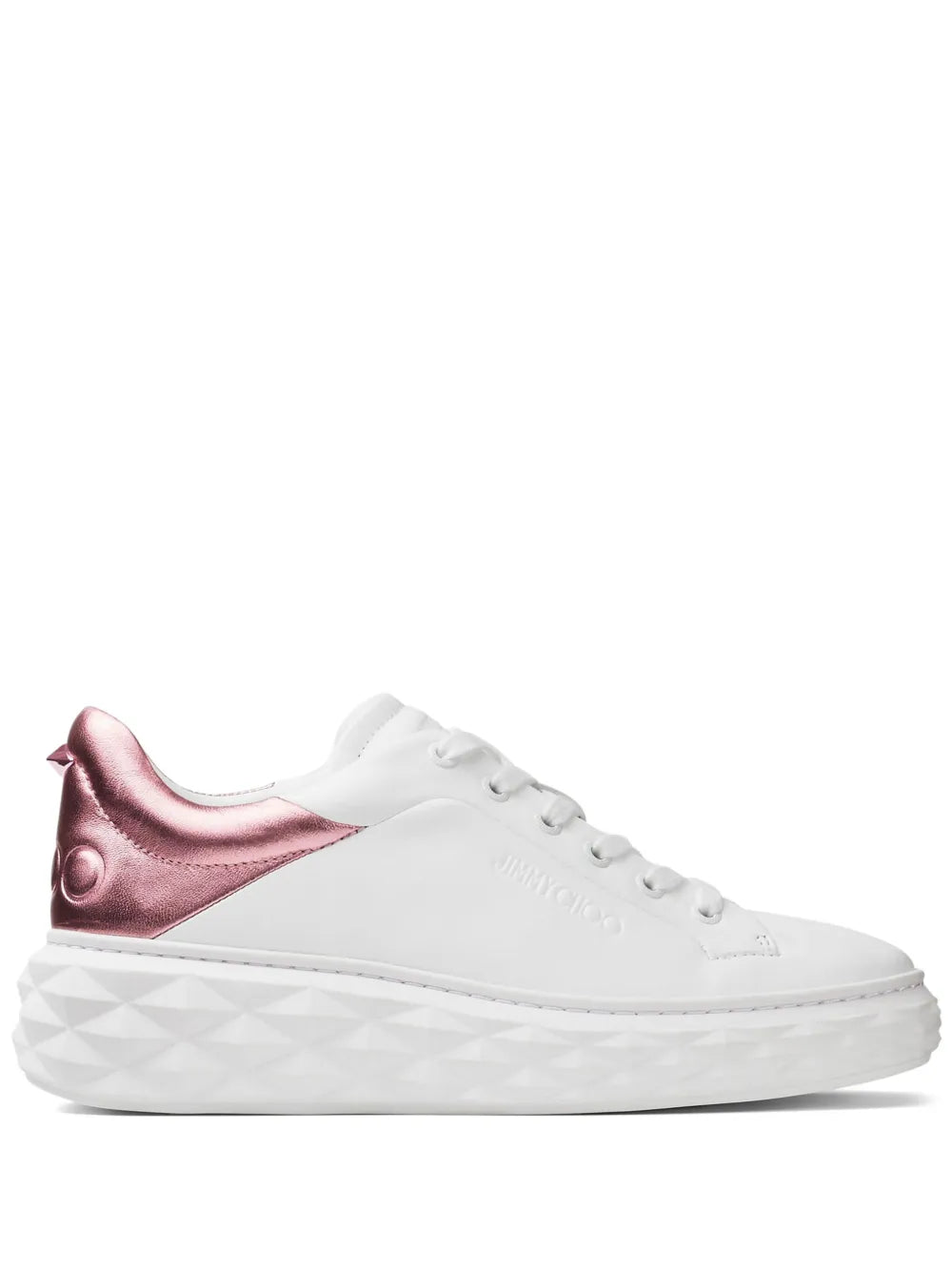 Jimmy Choo Diamond Maxi metallic-effect sneakers