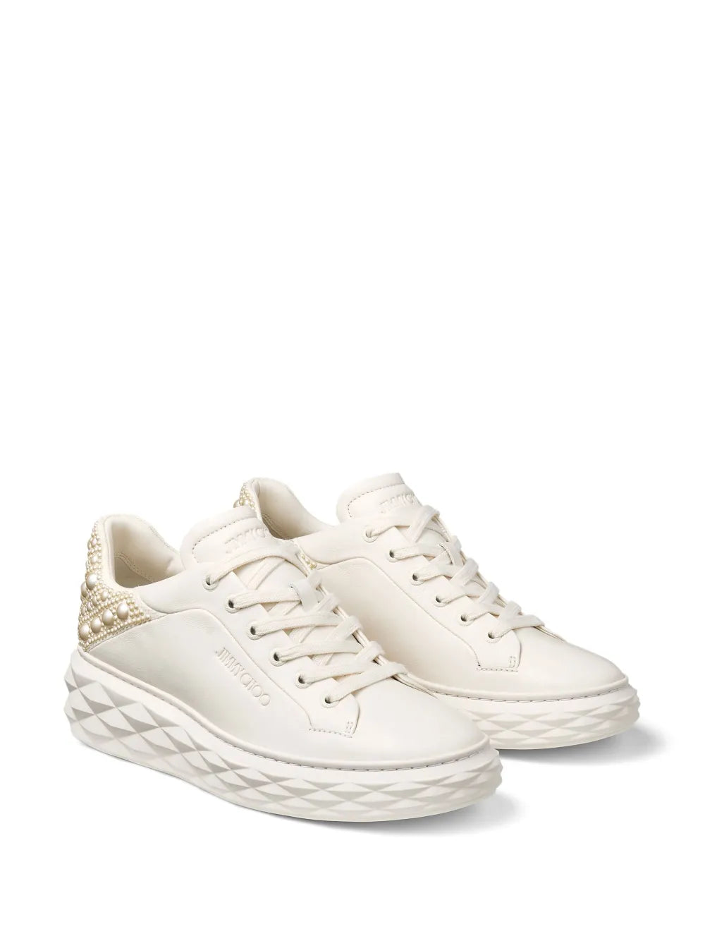 Jimmy Choo Diamond Maxi pearl-embellished sneakers