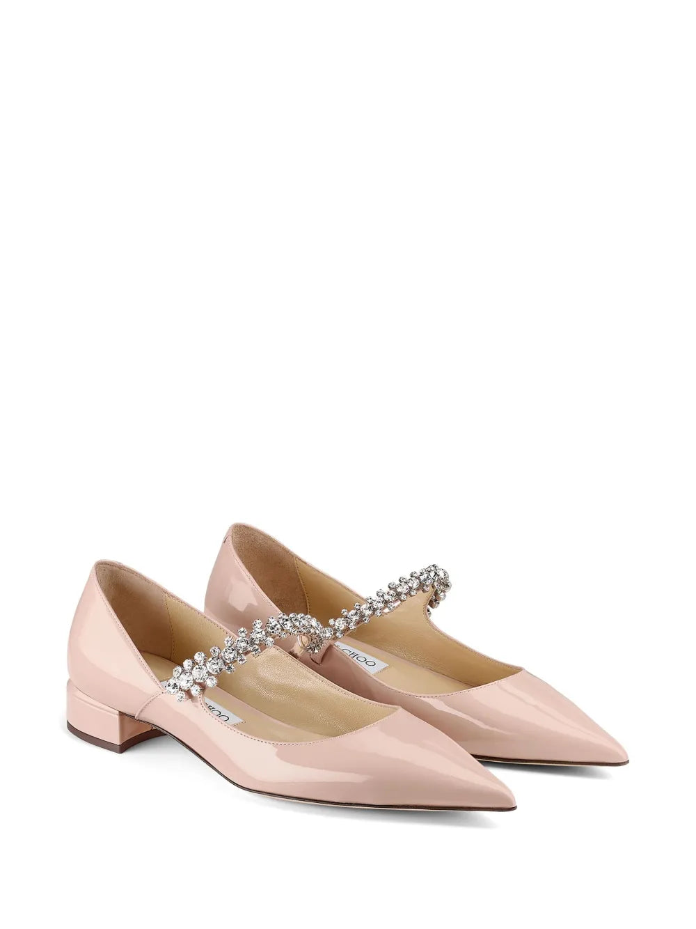 Jimmy Choo Bing crystal-strap ballerina shoes