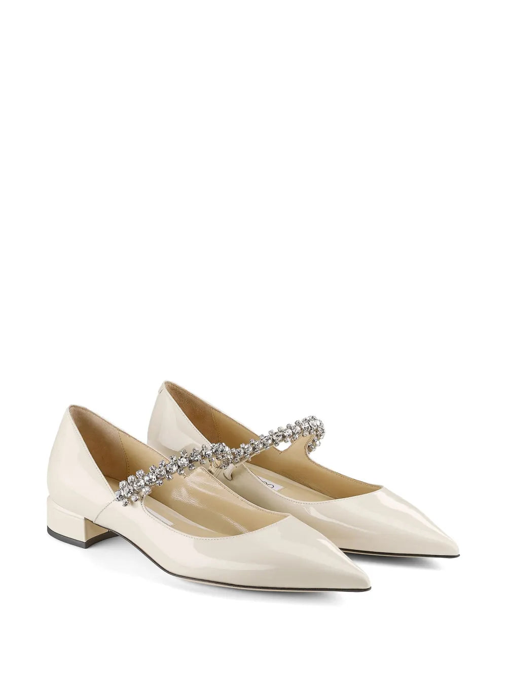 Jimmy Choo Bing crystal-strap ballerina shoes