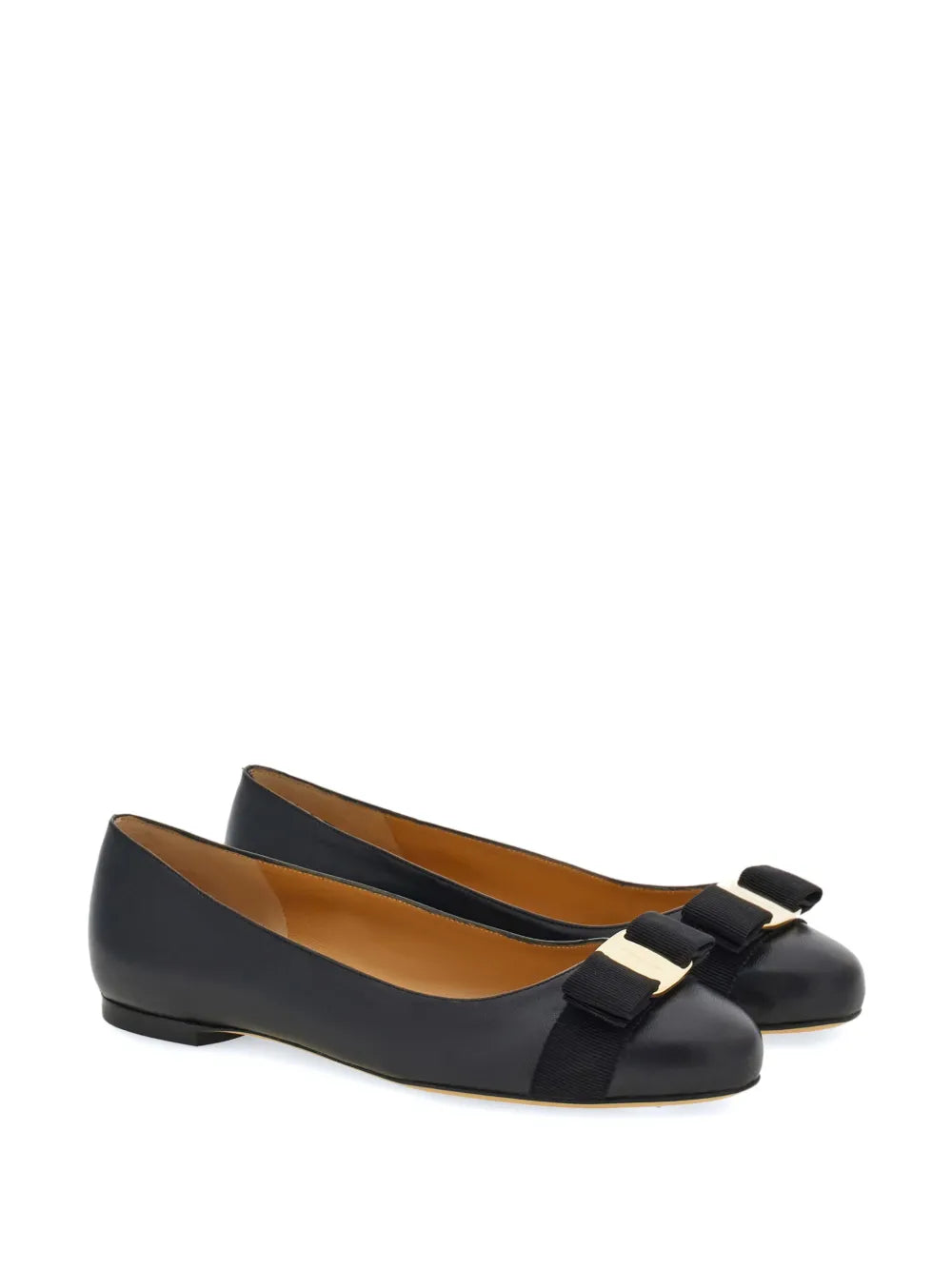 Ferragamo Varina leather ballerina shoes