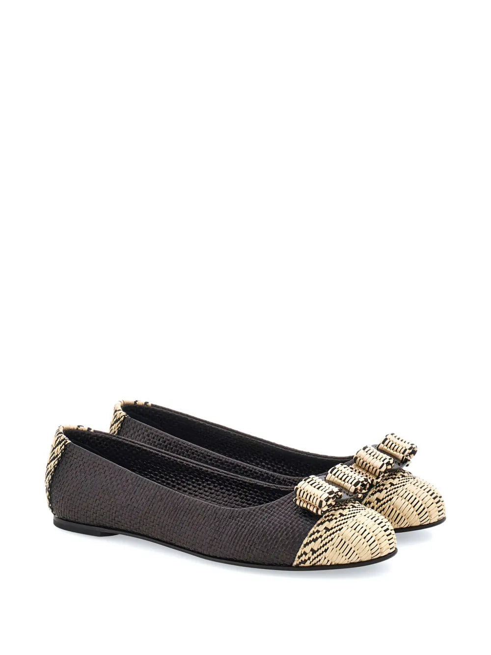 Ferragamo Raffia Varina ballet flat