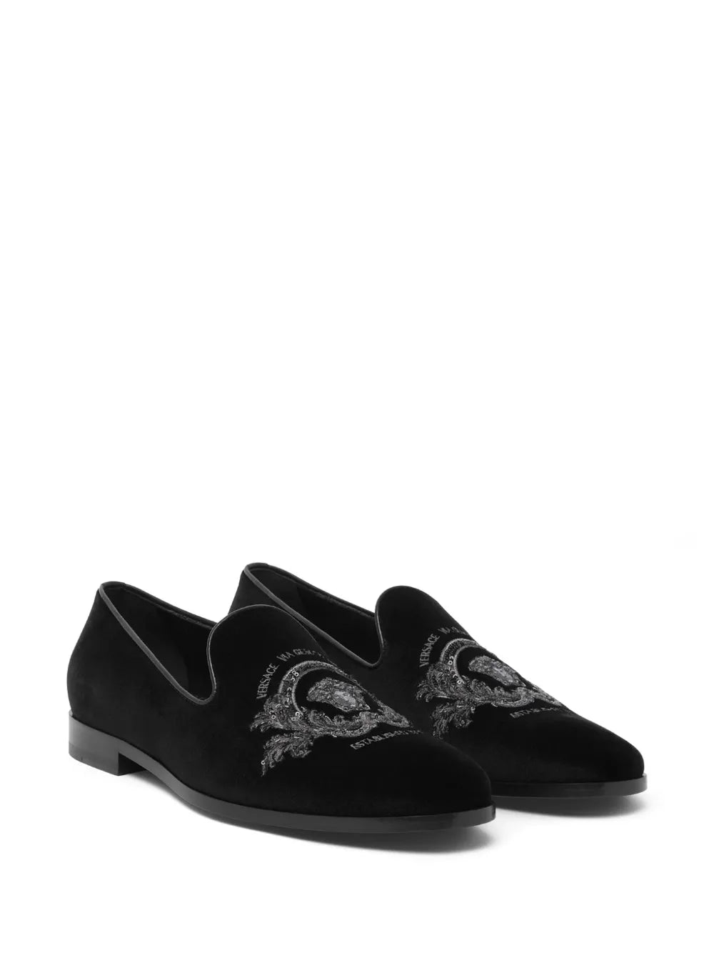 Versace Medusa Milano velvet slippers
