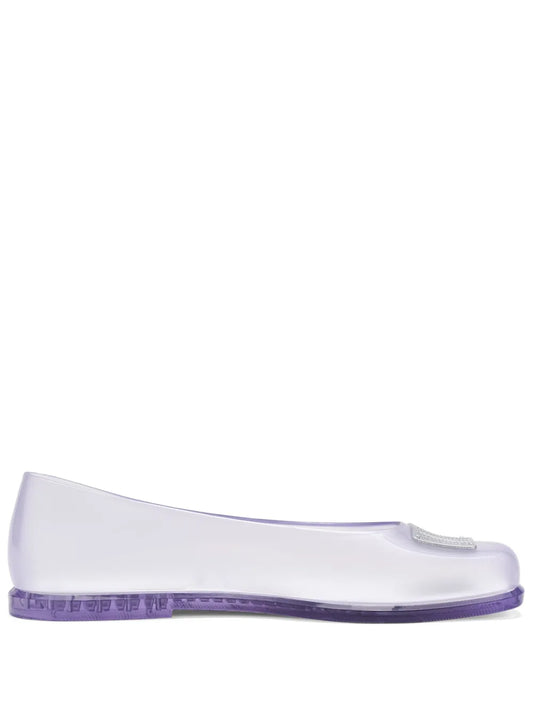Marc Jacobs x Melissa logo-embossed ballerina shoes