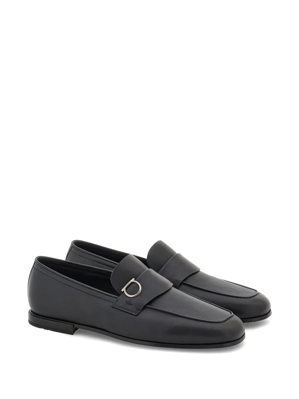 Ferragamo Gancini leather loafers